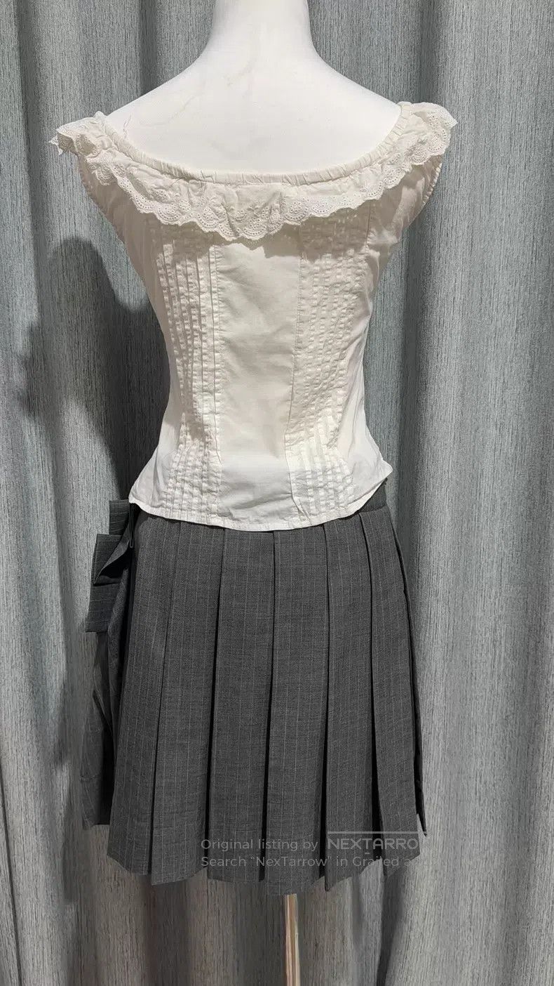 Vivienne Westwood Vivienne Westwood size 2 Gray Textured Tulle Skirt Size 23" - 6 Thumbnail