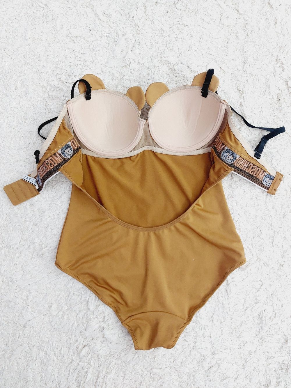 Moschino Moschino Bear Cub Bodysuit Nude Swimsuit Bra Beach Swimwear Size S / US 4 / IT 40 - 4 Thumbnail