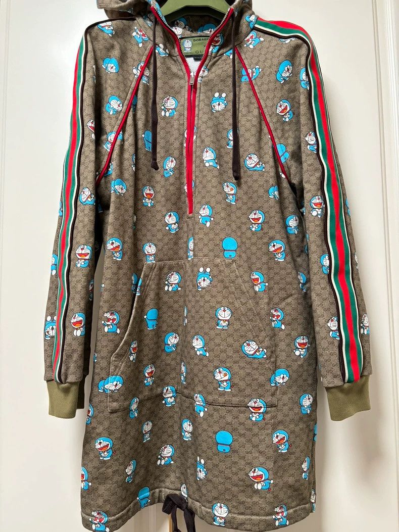 Gucci GucciCo-branded Doraemon cartoon full print short hooded lo Size XS / US 0-2 / IT 36-38 - 1 Thumbnail