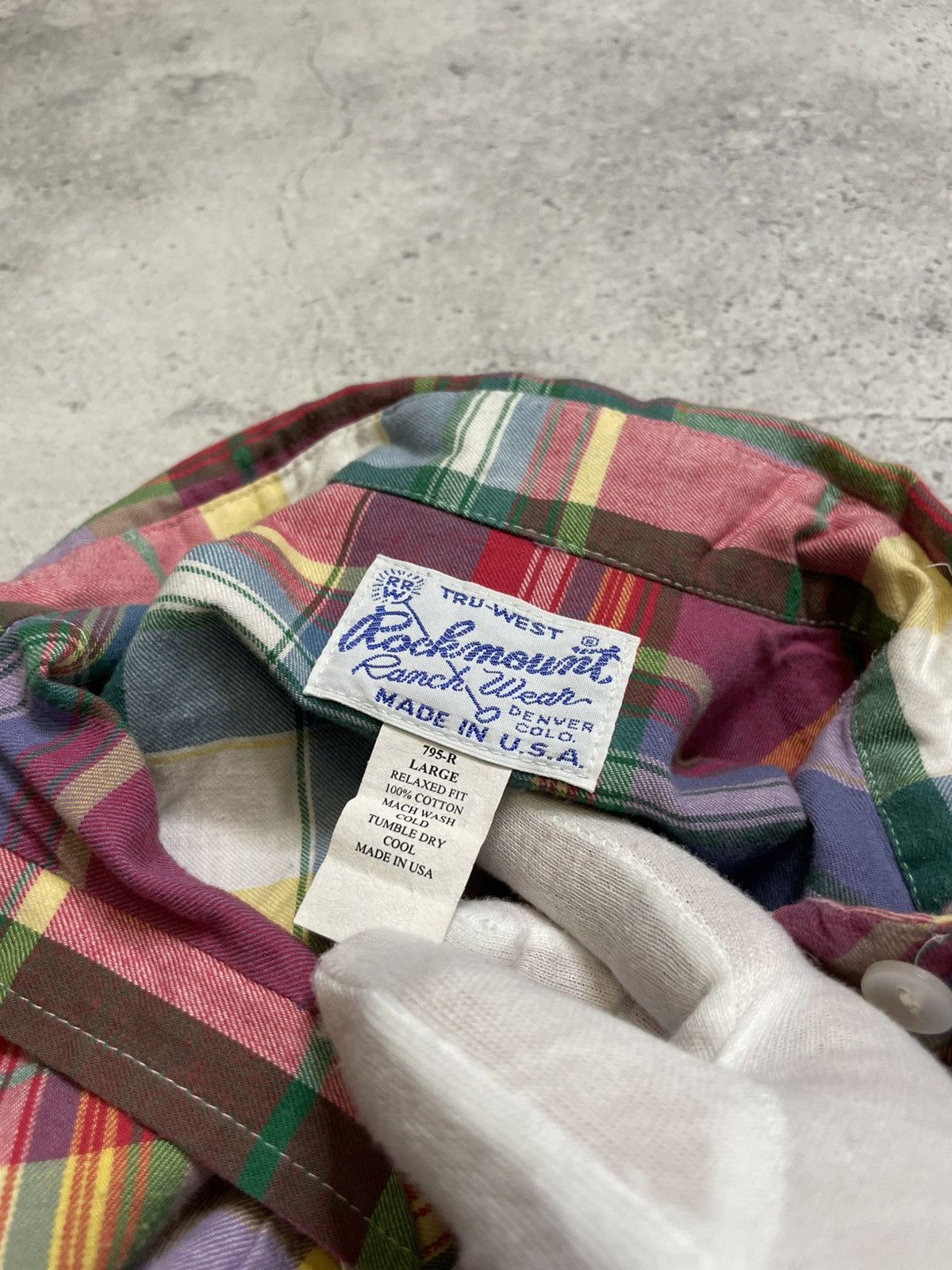 Rockmount Ranch Wear × Vintage ROCKMOUNT Ranch Wear Western Shirt Diamond Pearl Made In USA Size US M / EU 48-50 / 2 - 10 Thumbnail