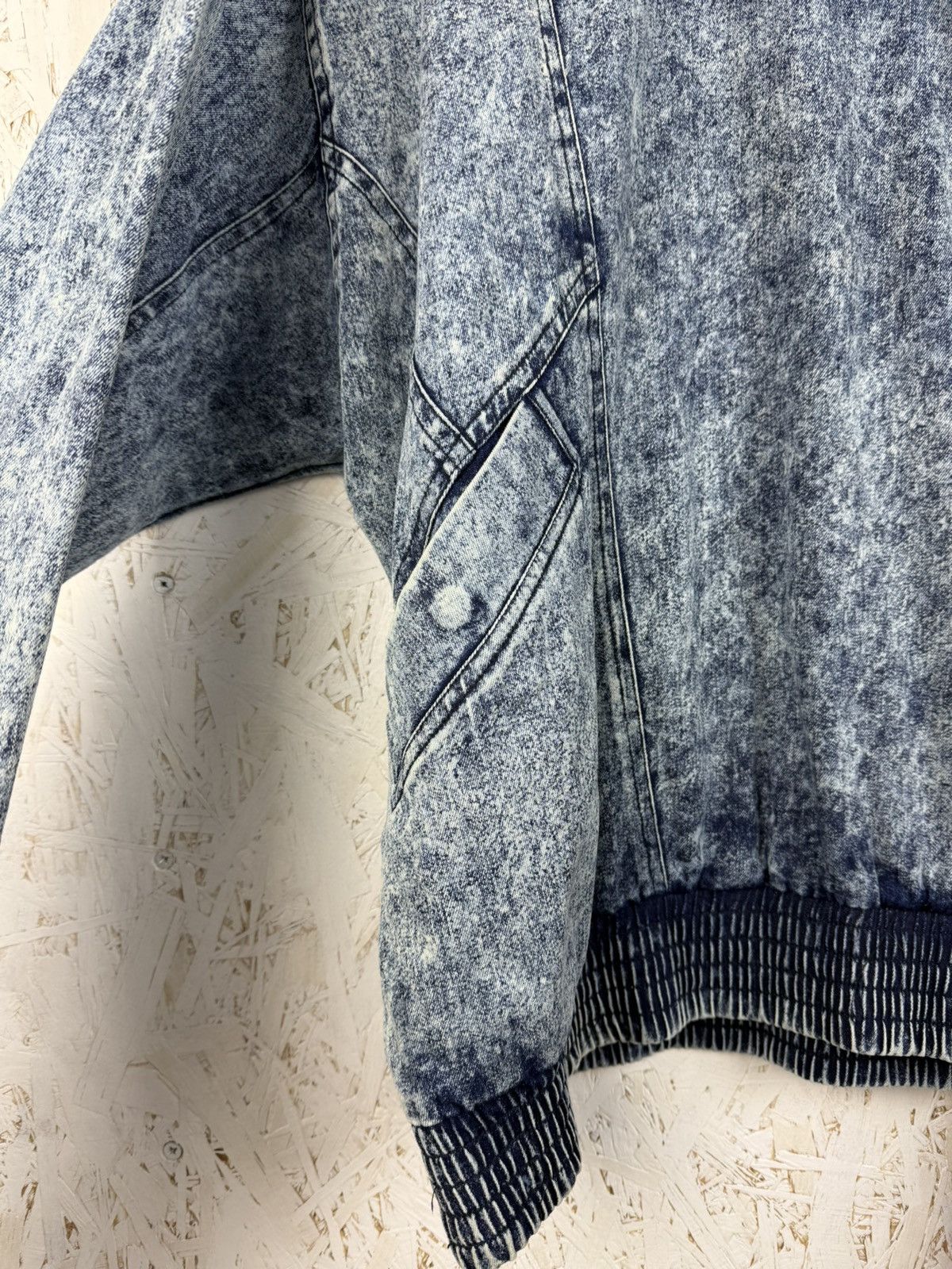 Nike 80s 90s Nike Acid Wash Denim Quarter Zip Jacket Blue ~L Size US L / EU 52-54 / 3 - 5 Thumbnail