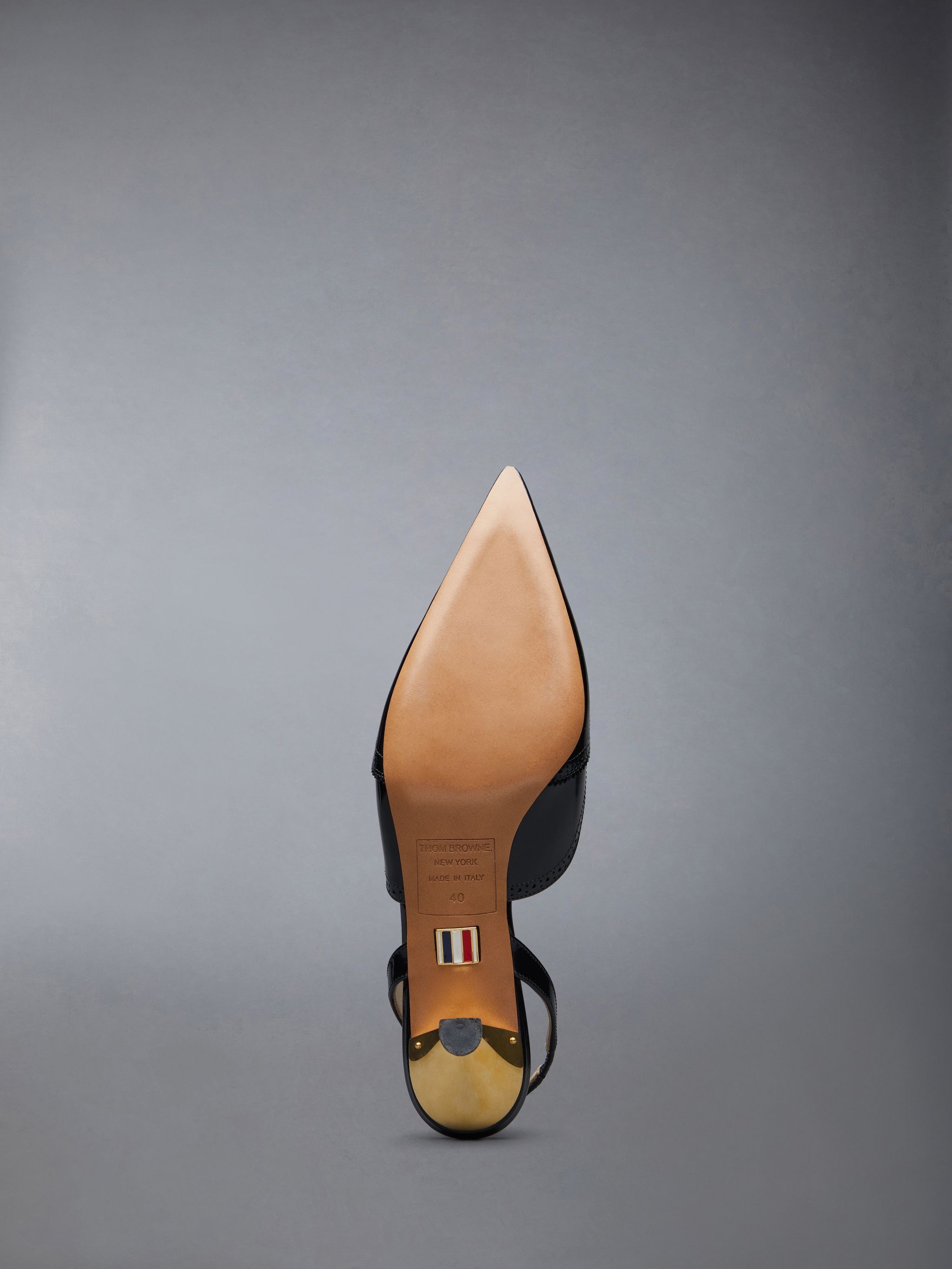 Thom Browne o1s22i1n0924 Brogue Slingback Pumps in Black Size US 9 / IT 39 - 6 Thumbnail