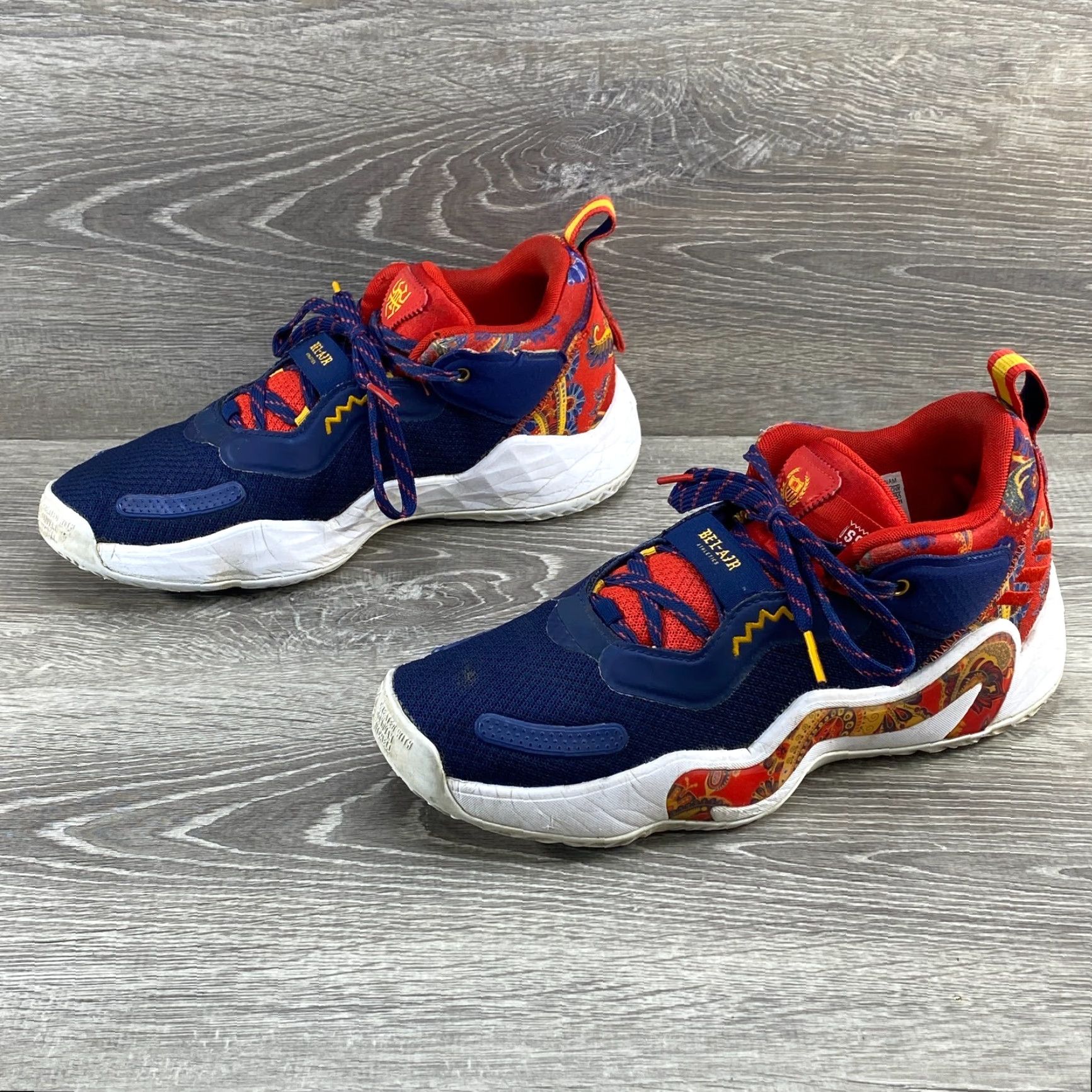 Adidas adidas Basketball Sneakers Mens Size 8 D.O.N Issue #3 Bel-Air Navy Red DON 3 NBA Shoes Size US 8 / EU 41 - 5 Thumbnail