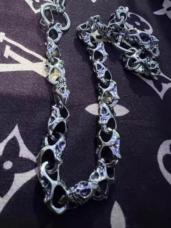Vintage Skull Wallet Chain -63 cm Size ONE SIZE - 2 Thumbnail