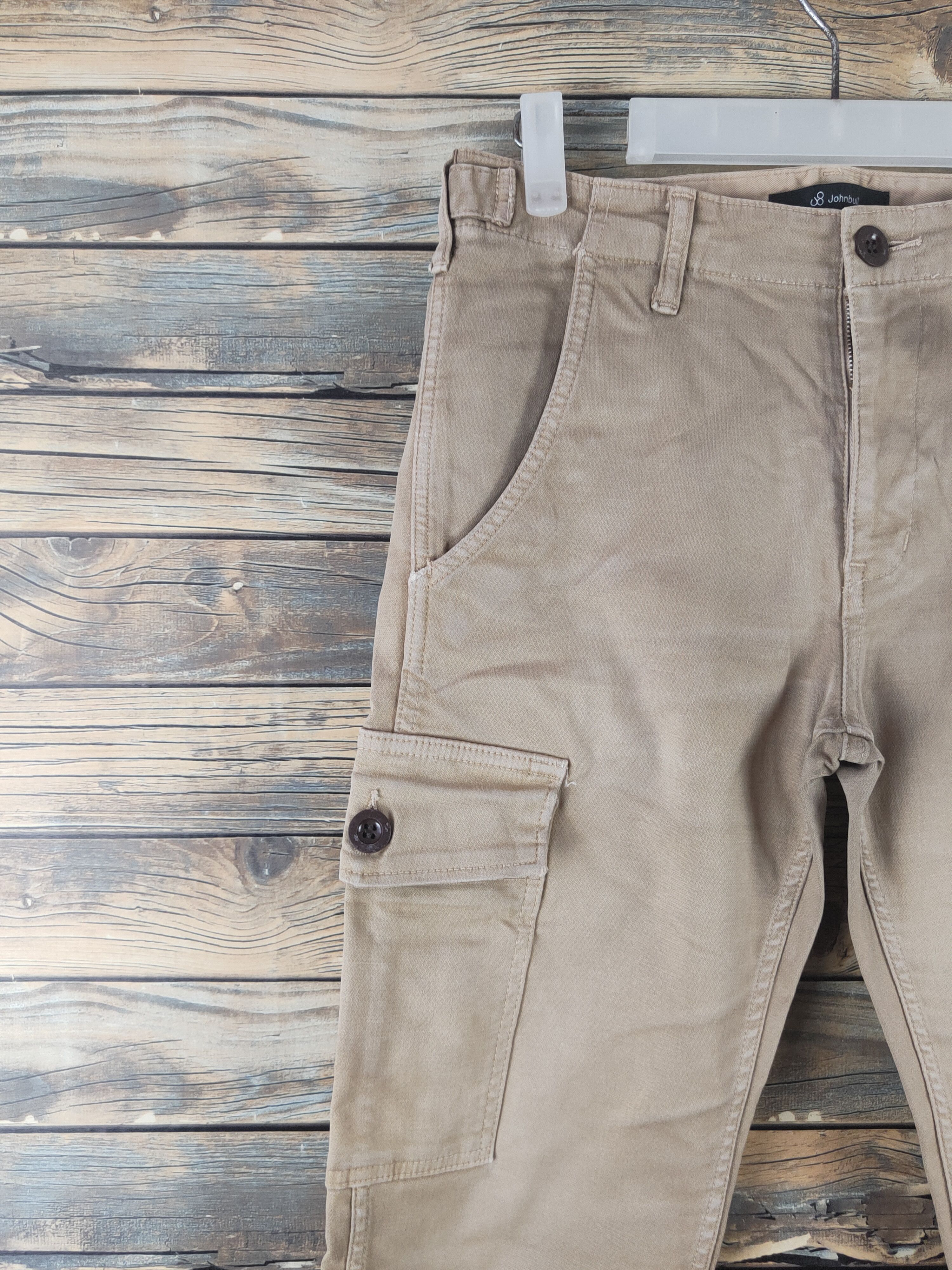 Johnbull DL Johnbull Beige Multipocket Cargo Pants #1895 Size US 28 / EU 44 - 3 Thumbnail