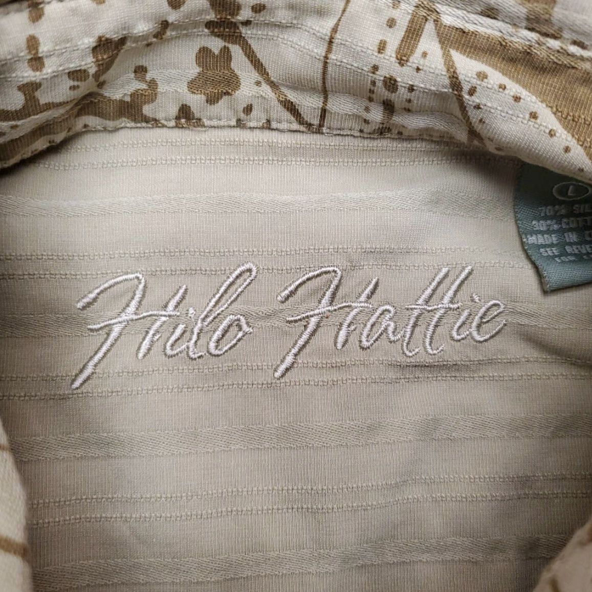 Hilo Hattie Hilo Hattie Shirt Men L Green Floral Silk Blend Hawaiian Button Short Sleeve Size US L / EU 52-54 / 3 - 5 Thumbnail