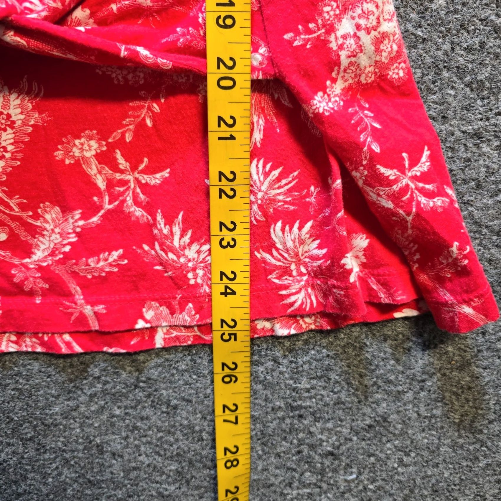 Vintage Maeve Top Womens Medium Pink Red Floral Tie Waist Tee Short Sleeve Anthro Shirt Size M / US 6-8 / IT 42-44 - 6 Thumbnail