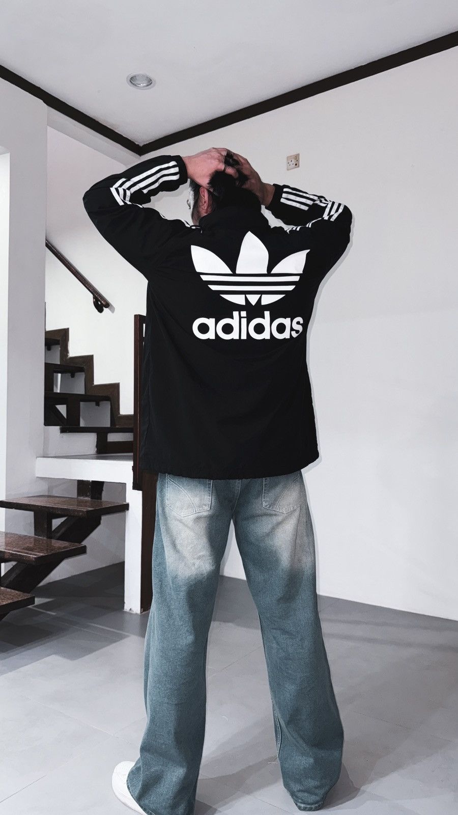 Adidas Adidas Big Trefoil Stadium Jacket Size US XL / EU 56 / 4 - 7 Thumbnail