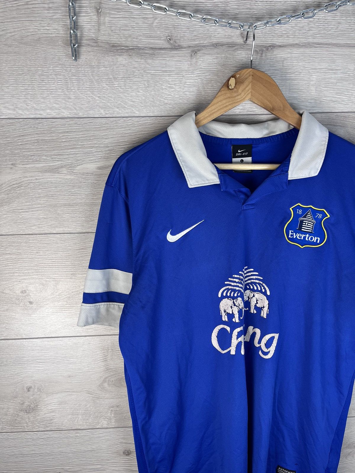 Nike Men’s soccer polo Nike FC Everton size L Y2K blue Size US L / EU 52-54 / 3 - 2 Thumbnail