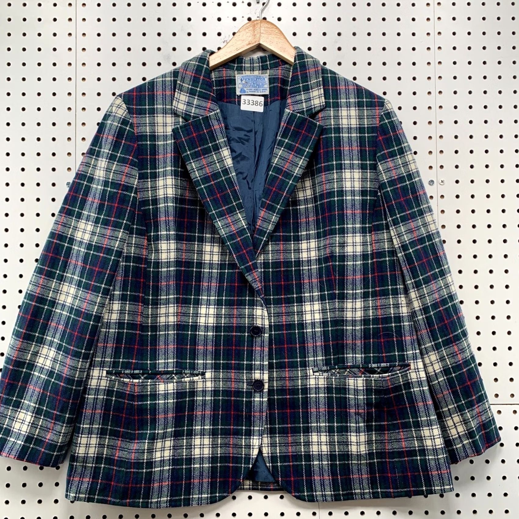 Pendleton VINTAGE Pendleton Blazer Shirt Wool Green USA 21x28 Sports Plaid Womens M Medium Size M / US 6-8 / IT 42-44 - 6 Thumbnail