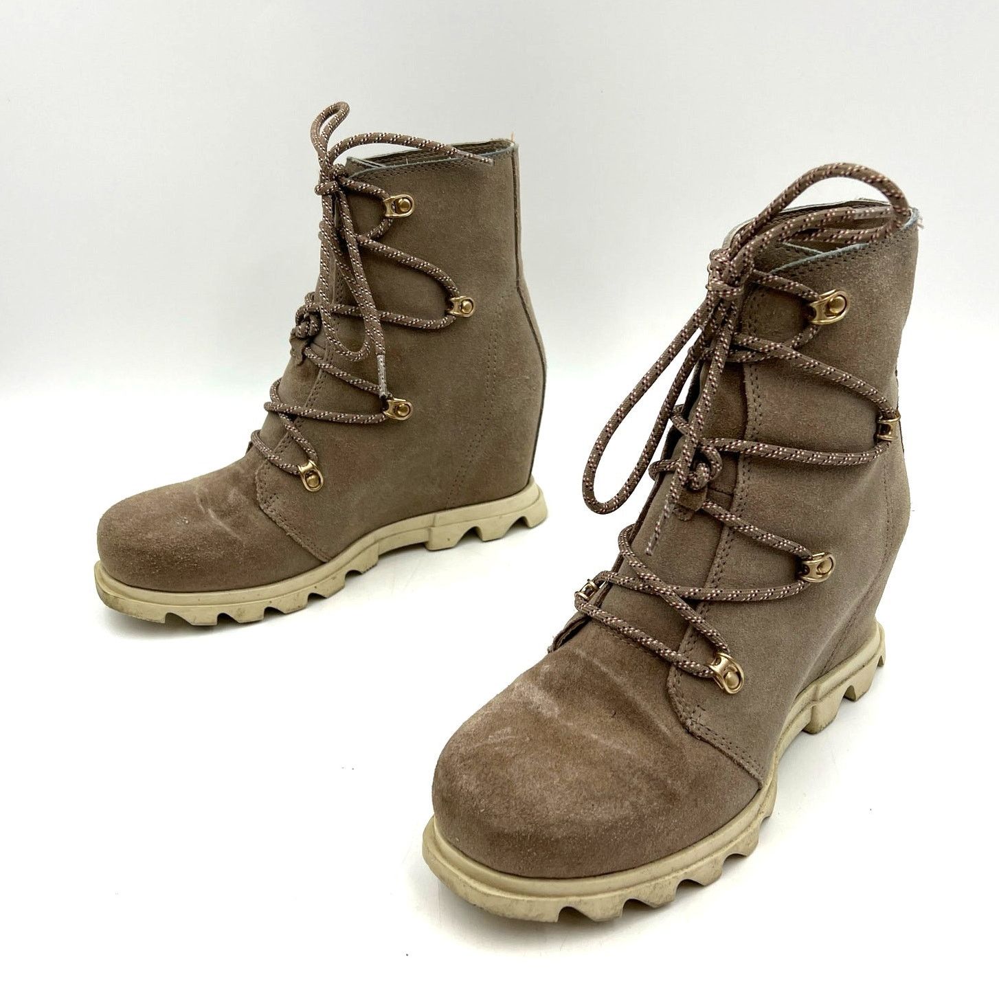 SOREL Sorel Joan of Arctic Wedge III Lace Boot Suede Ankle Bootie Size US 8 / IT 38 - 7 Thumbnail