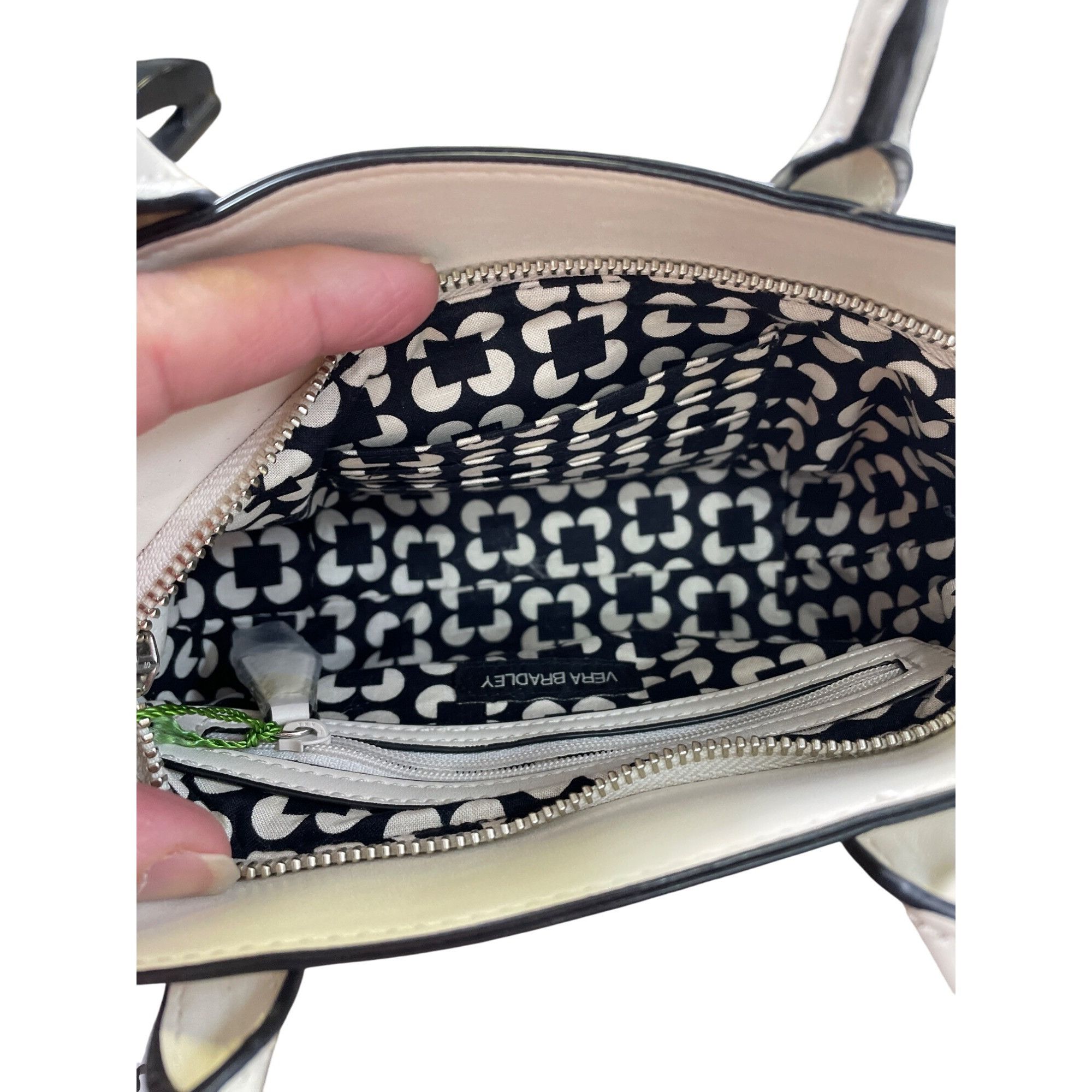 Vera Bradley Vera Bradley Mini off white Faux Leather Satchel With Adjust Size ONE SIZE - 11 Thumbnail