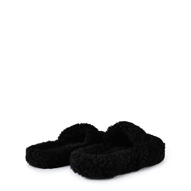 Balenciaga o1g2r1mq0924 Fur Slippers in Black Size US 6 / IT 36 - 4 Thumbnail
