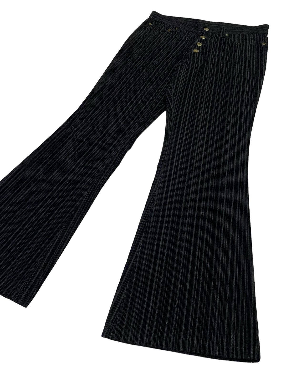 Tornado Mart Tornado Mart Flared Striped Corduroy Cotton Pants Size US 29 - 19 Thumbnail