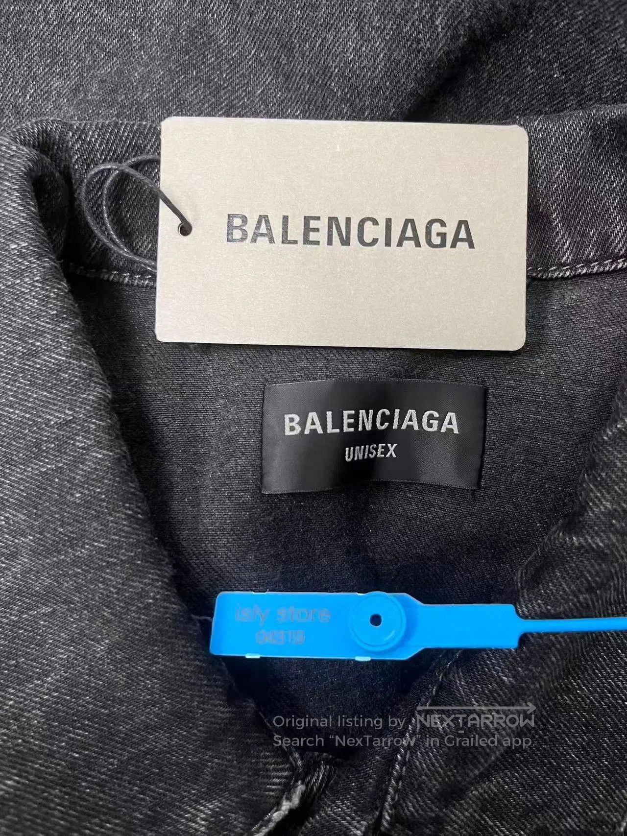 Balenciaga Balenciaga Distressed Logo Collared Denim Jacket Men's. Size US S / EU 44-46 / 1 - 5 Thumbnail