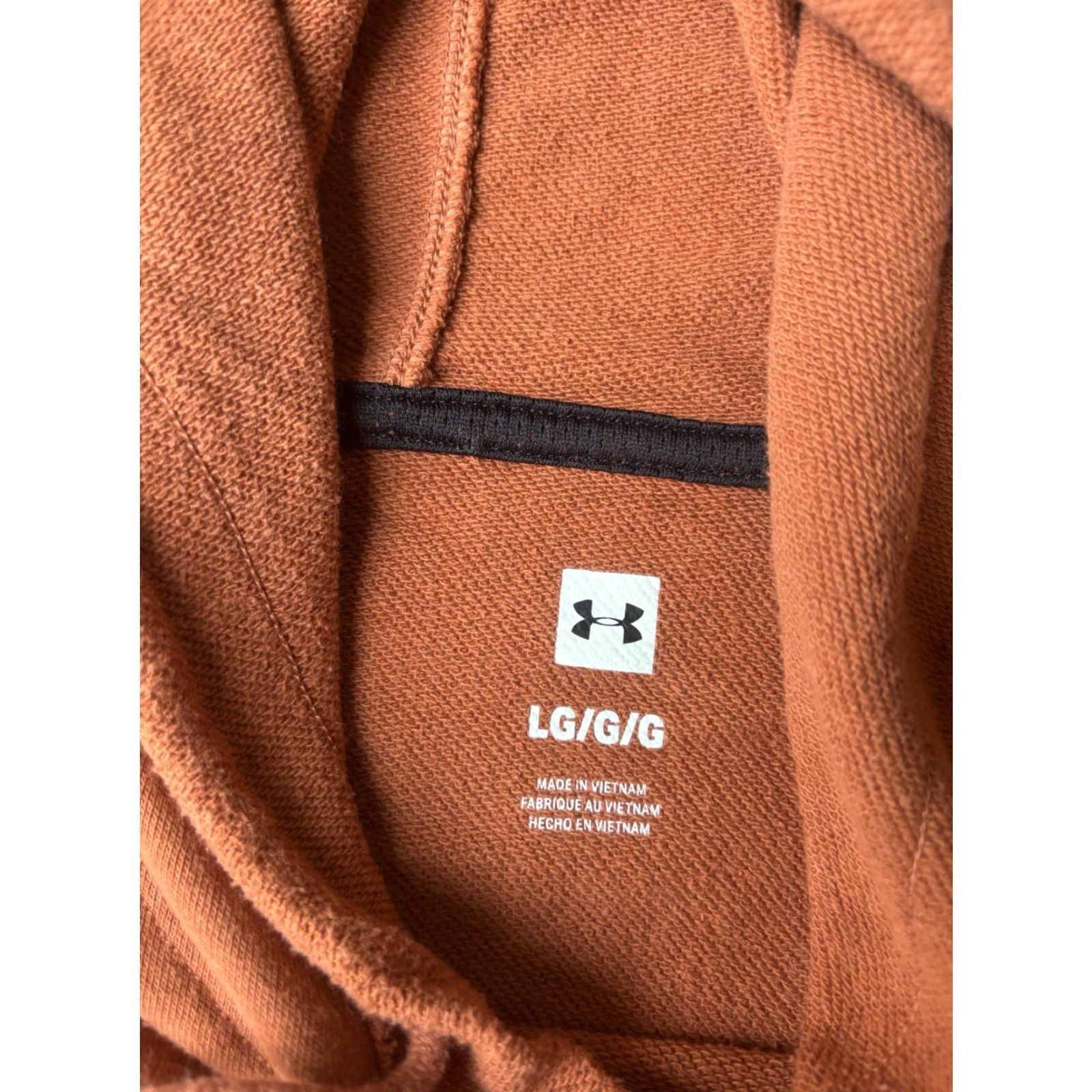 Under Armour Under Armour Project Rock Terry Hoodie Mens L Orange Crew neck Graphic Print Pullover Hoodie, Short Sleeve, Logo, Pockets, Hooded, Regular Fit Size US L / EU 52-54 / 3 - 2 Thumbnail