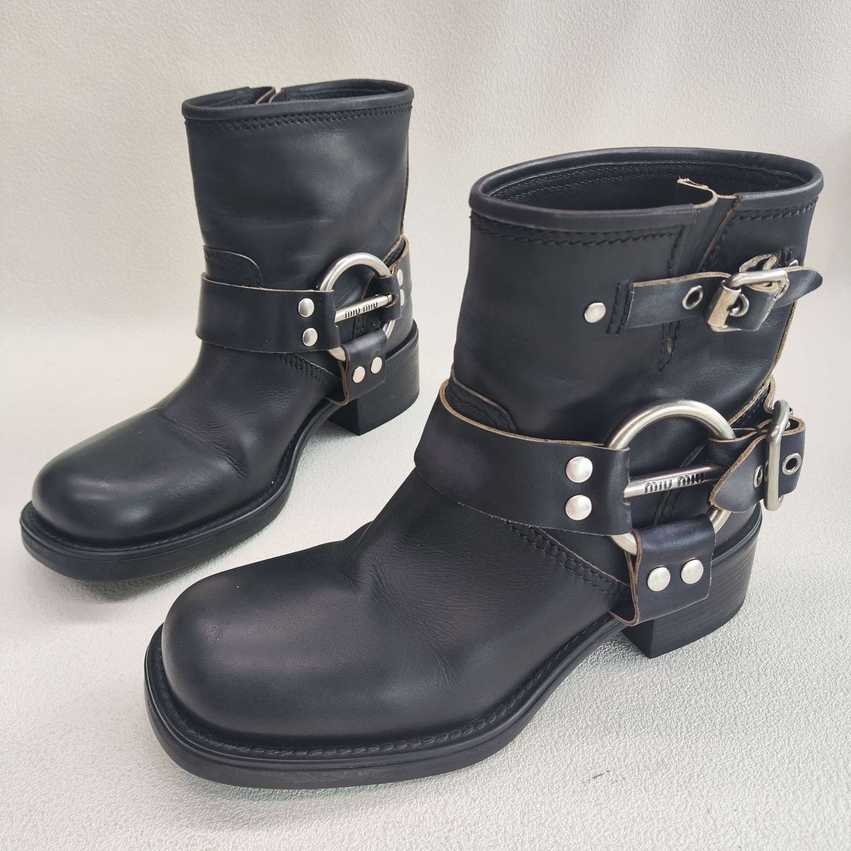 Miu Miu Miu Miu Black Boots us_6-5 Women Size US 6.5 / IT 36.5 - 1 Thumbnail