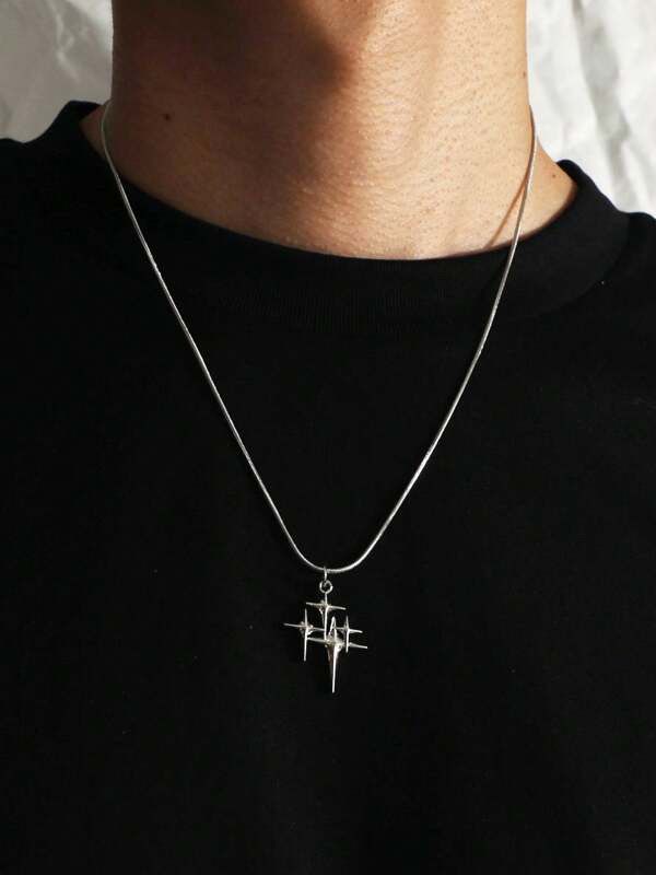 Jewelry x Vintage Pendant Y2K Necklace Chain in Silver, Men's