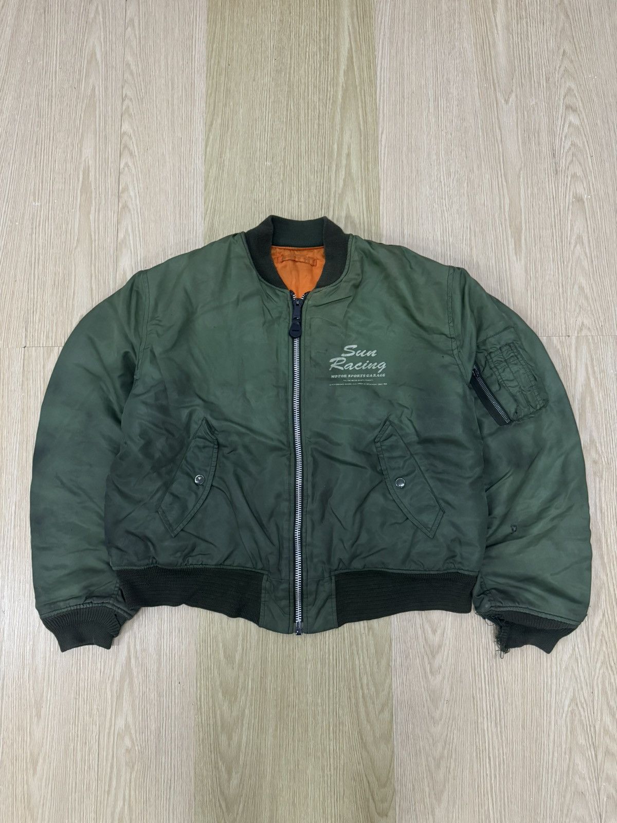 Vintage Sun Racing Motor Sports Garage Japan bomber