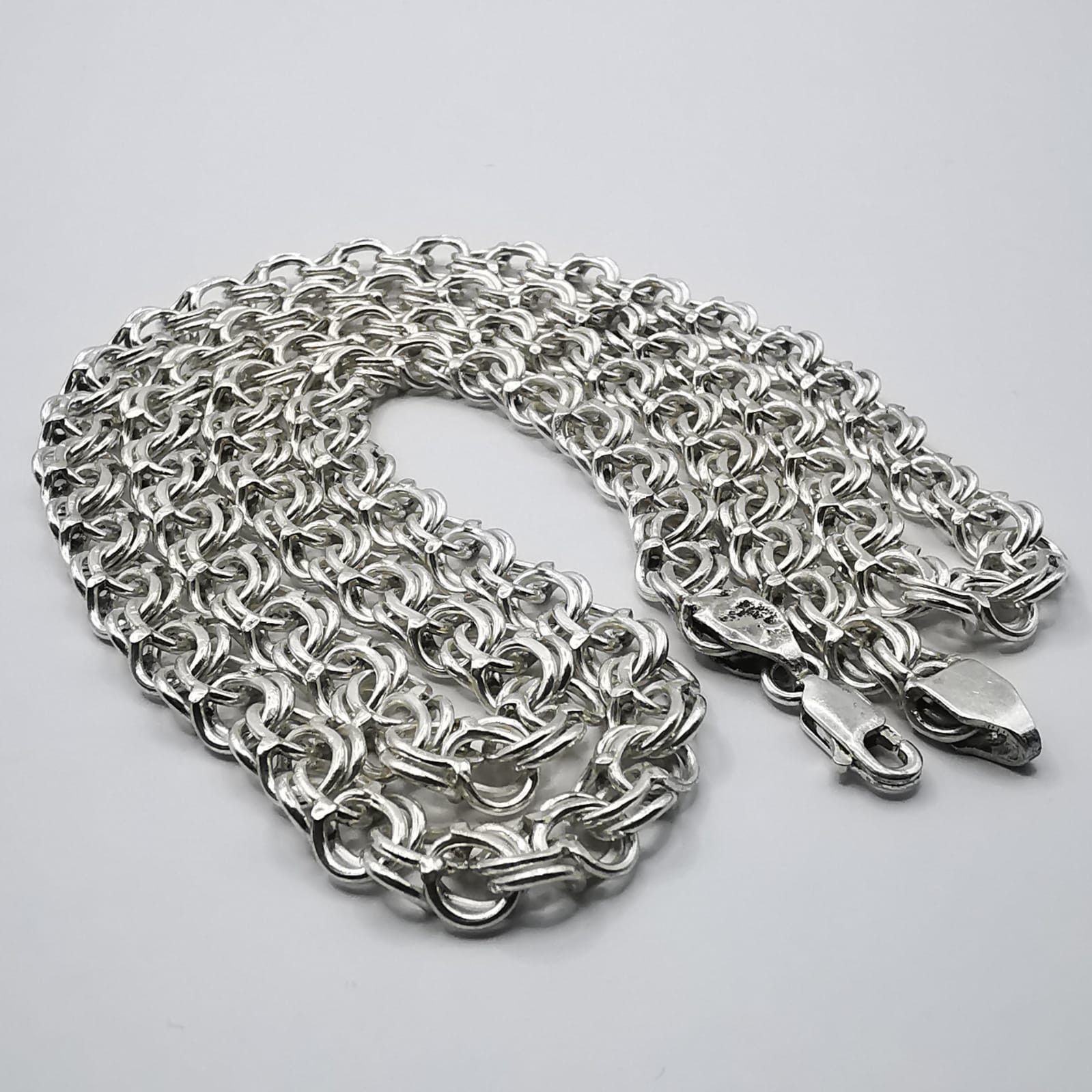 Sterling Silver Vintage Statement Chain, 925 Sterling Silver, Signed 32,67g Size ONE SIZE - 6 Thumbnail