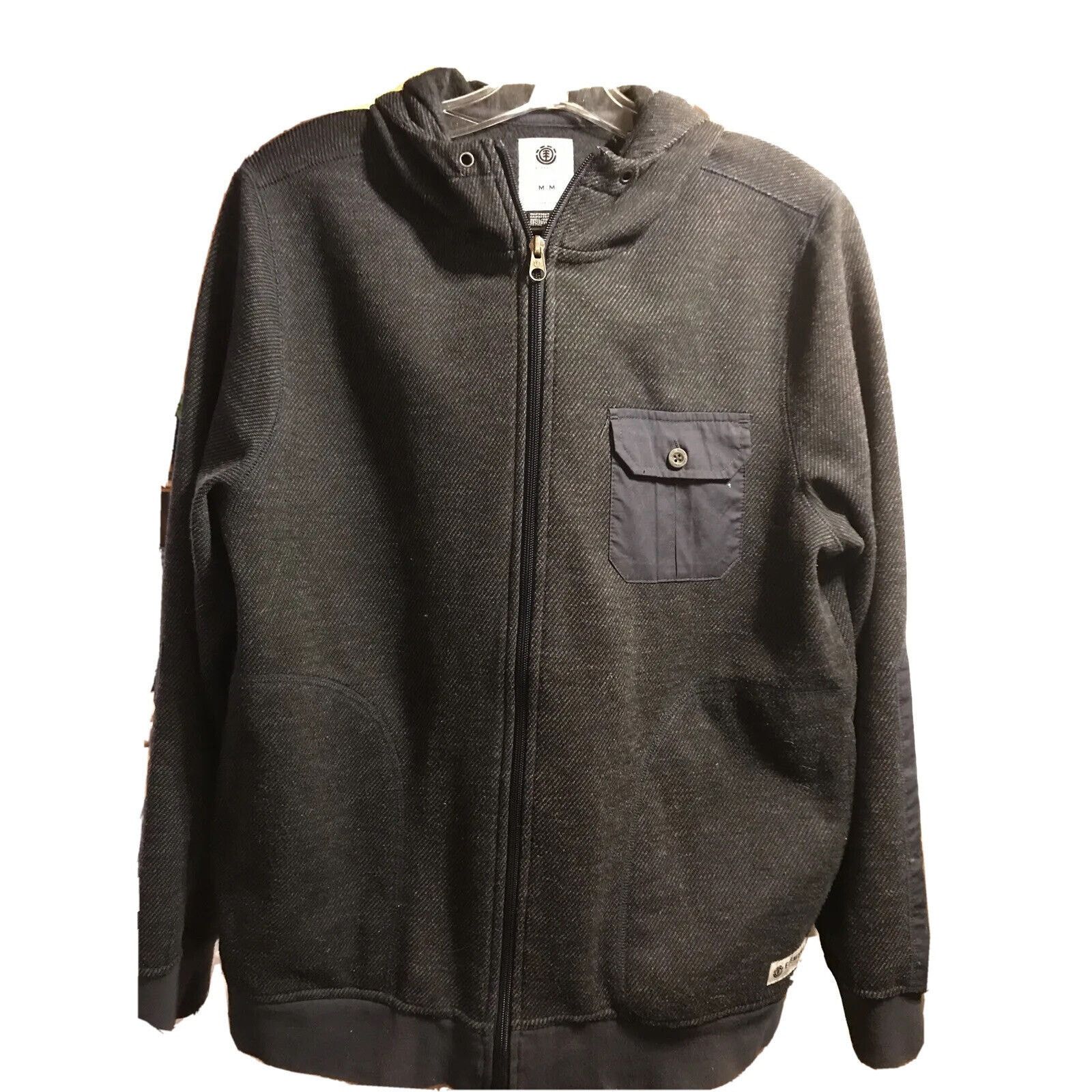 Element Element Men’s M Dark Gray Zip Hooded Cotton polyester jacket Size US M / EU 48-50 / 2 - 1 Thumbnail
