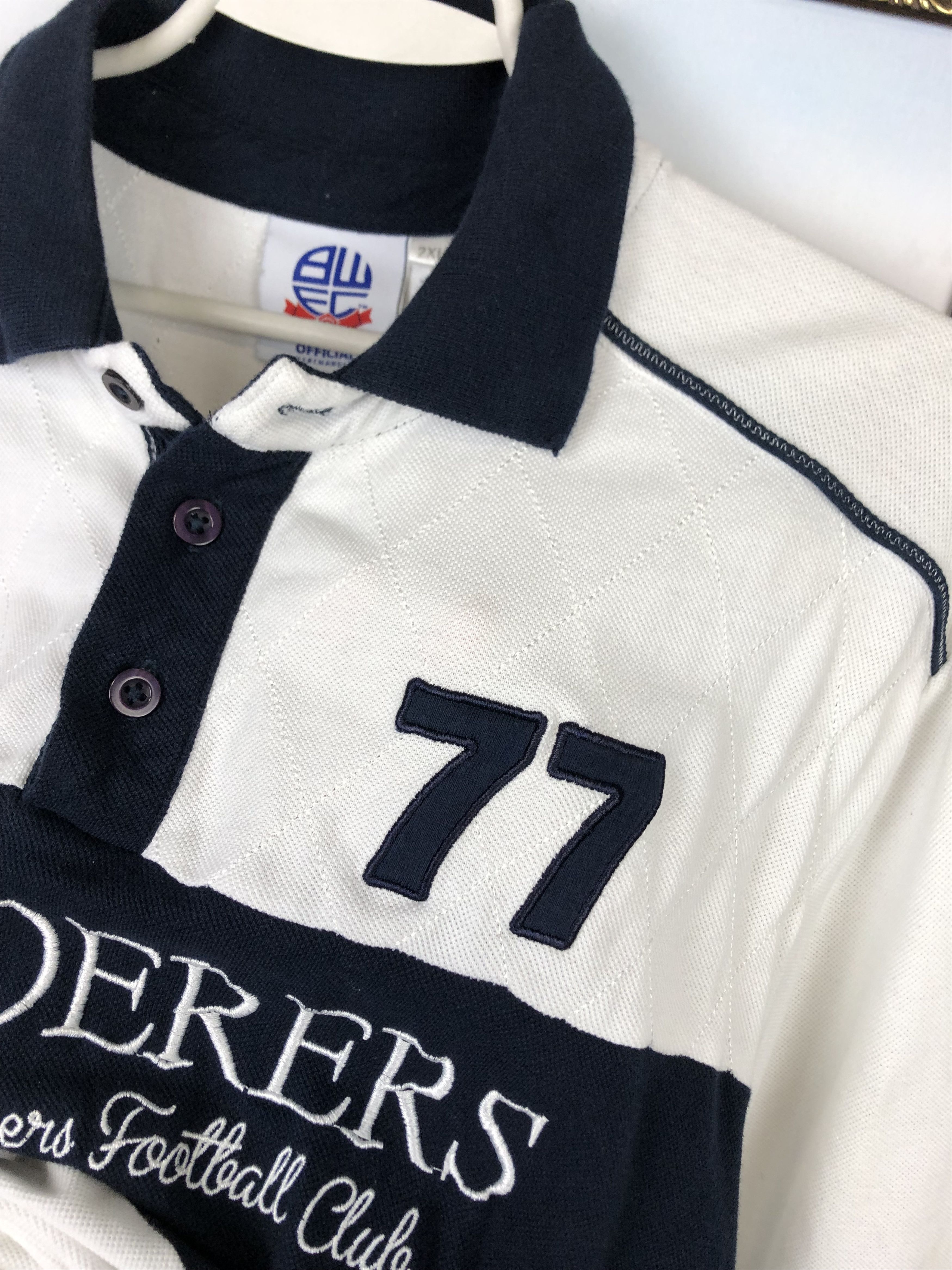 Vintage Bolton Wanderers Football Polo Shirt Soccer Jersey Tee Size US XXL / EU 58 / 5 - 4 Thumbnail