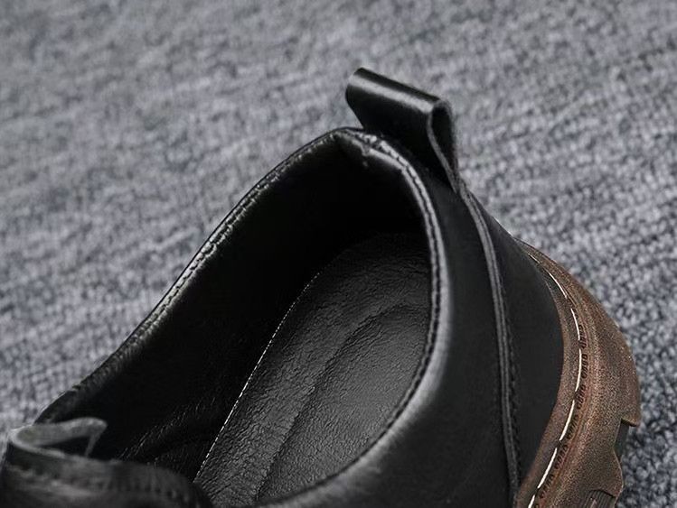 Vintage Classic Black Leather Derby Shoes Size US 9.5 / EU 42-43 - 4 Thumbnail