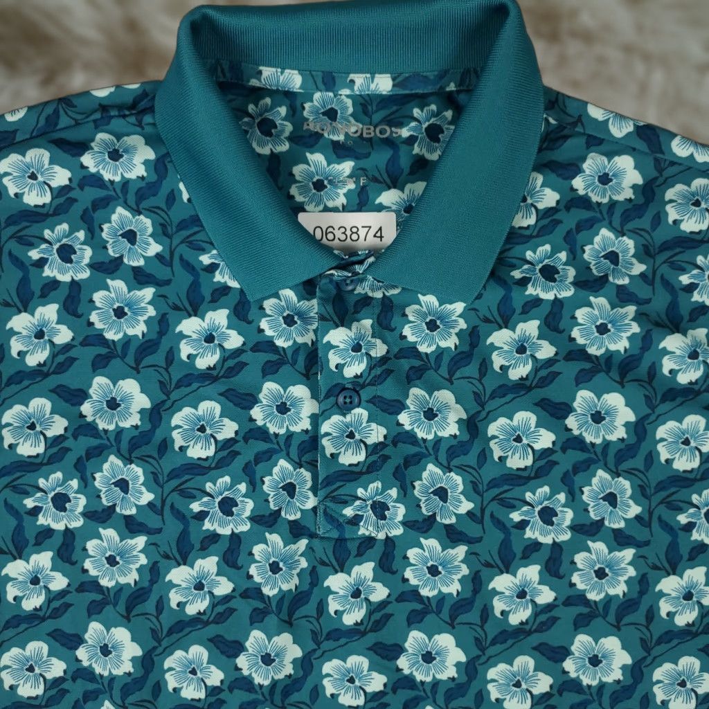 Bonobos Bonobos Polo Shirt Mens Size Large Green Floral Slim Fit Casual Short Sleeve Size US L / EU 52-54 / 3 - 1 Thumbnail