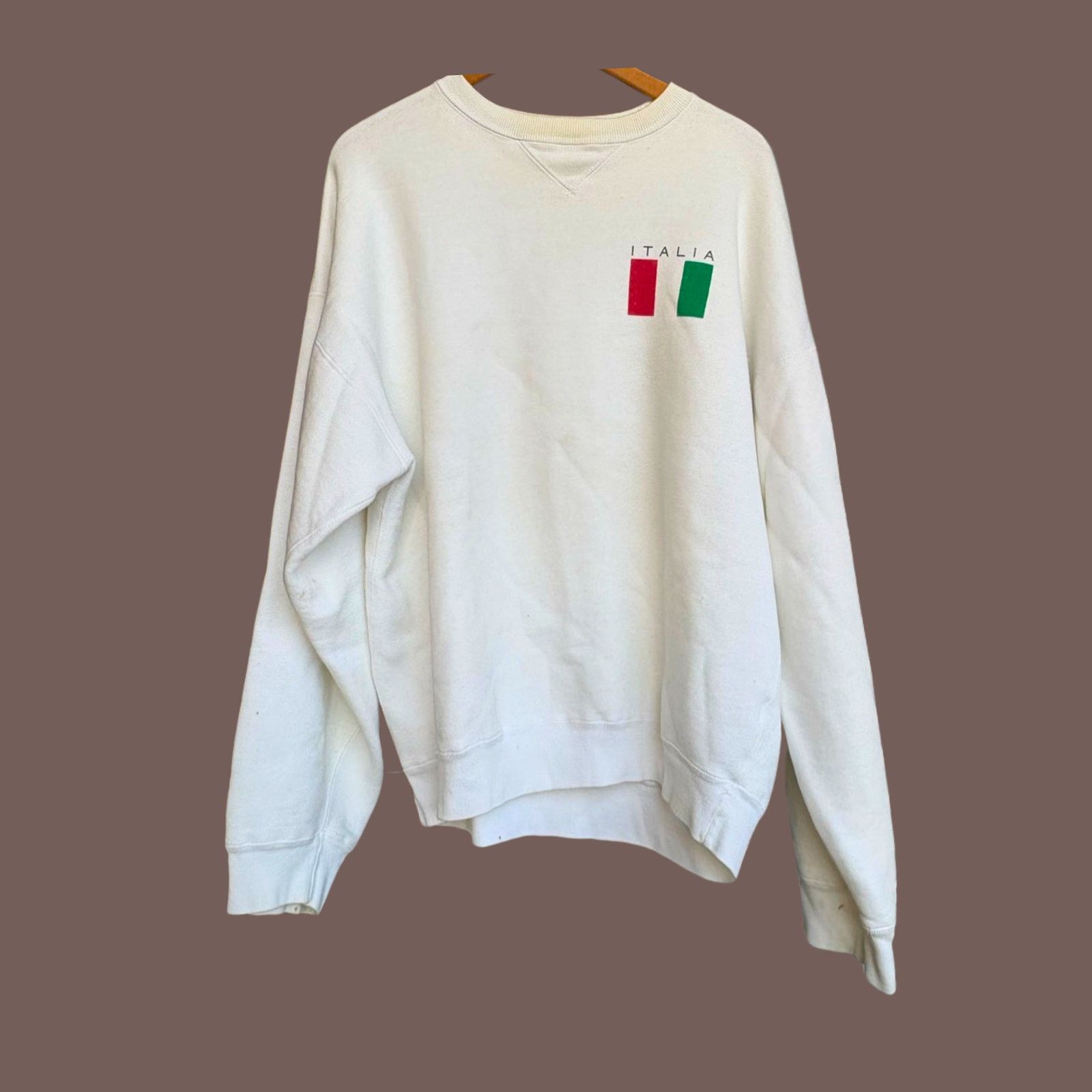 Vintage VTG Sweatshirt | Italia Flag Crewneck | Eurocore 90s Size US L / EU 52-54 / 3 - 2 Thumbnail