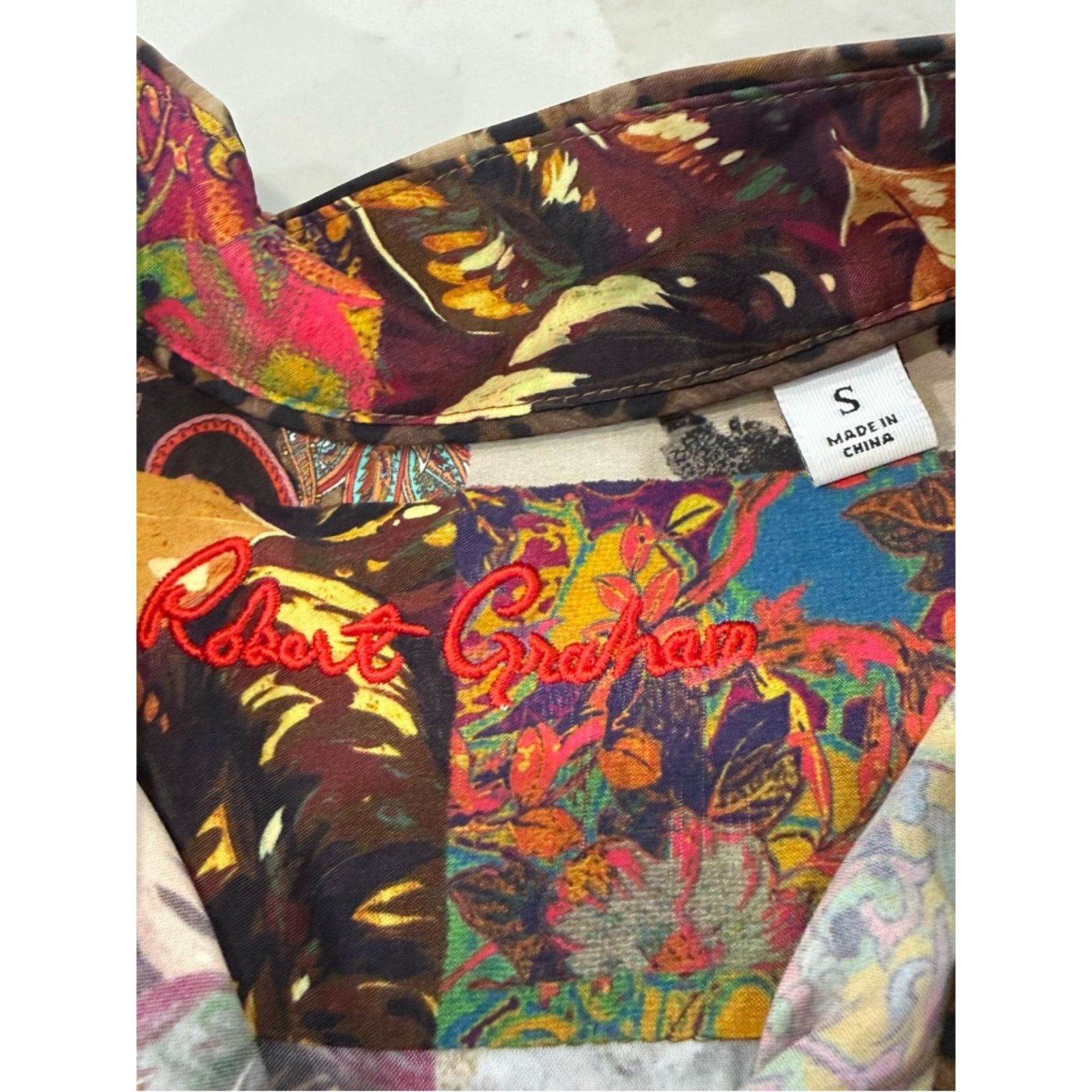 Robert Graham Robert Graham GabrielaPrint SilkBlend Shirt Womens Small Size S / US 4 / IT 40 - 13 Thumbnail