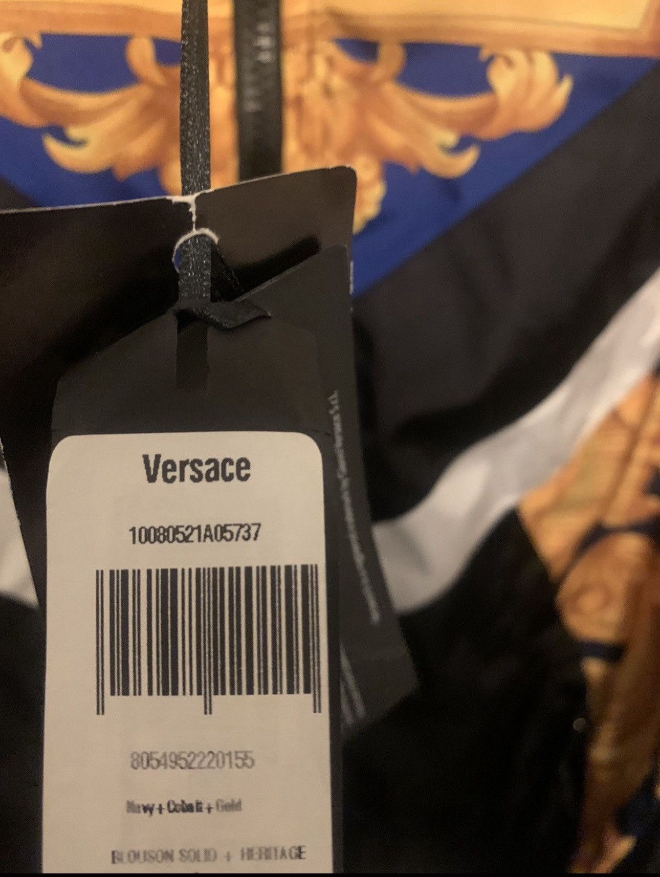 Versace Versace Baroque Track Jacket size M (48) blue Size US M / EU 48-50 / 2 - 8 Thumbnail