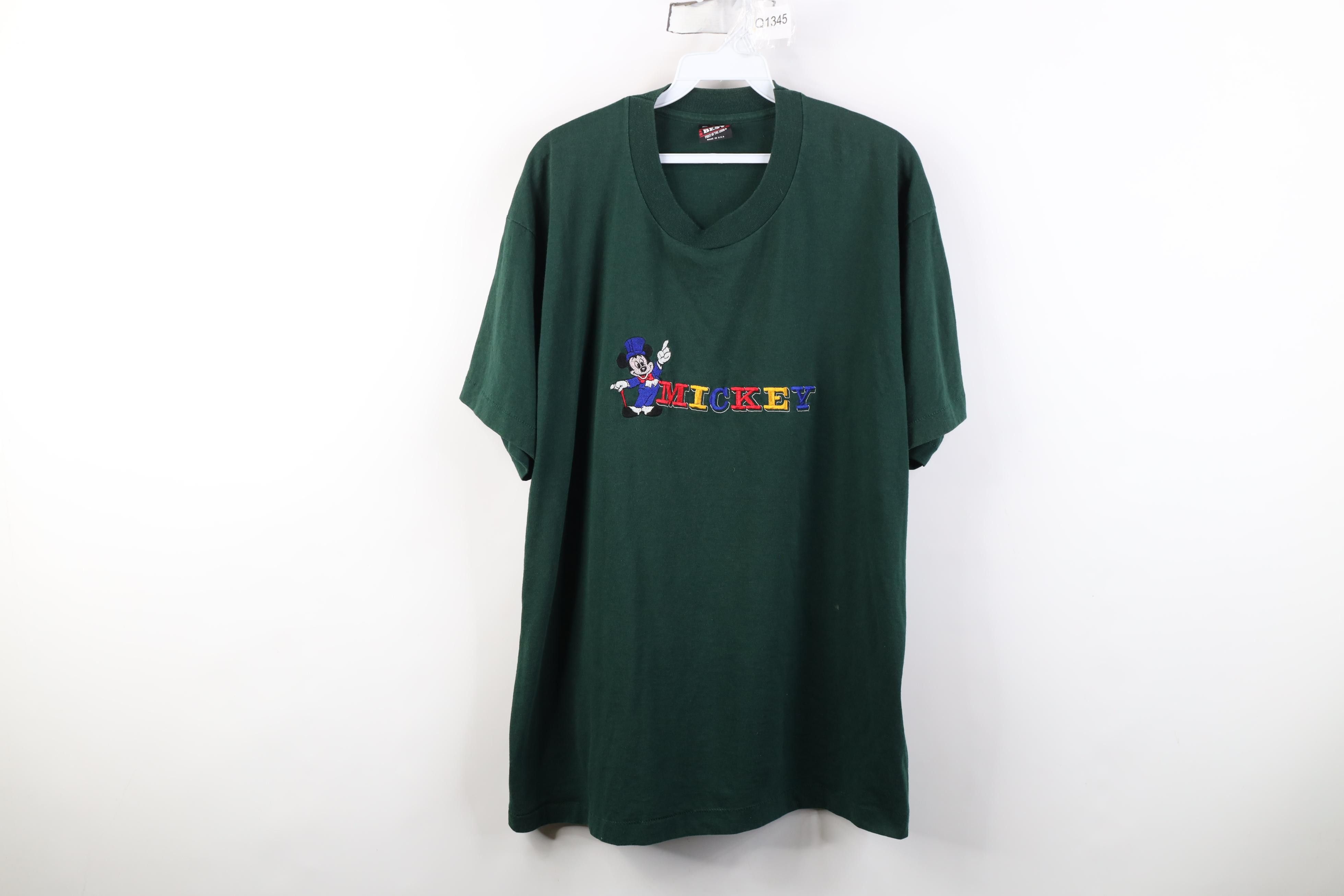 Disney Vintage 90s Disney Spell Mickey Mouse Short Sleeve T-Shirt Size US XL / EU 56 / 4 - 1 Thumbnail