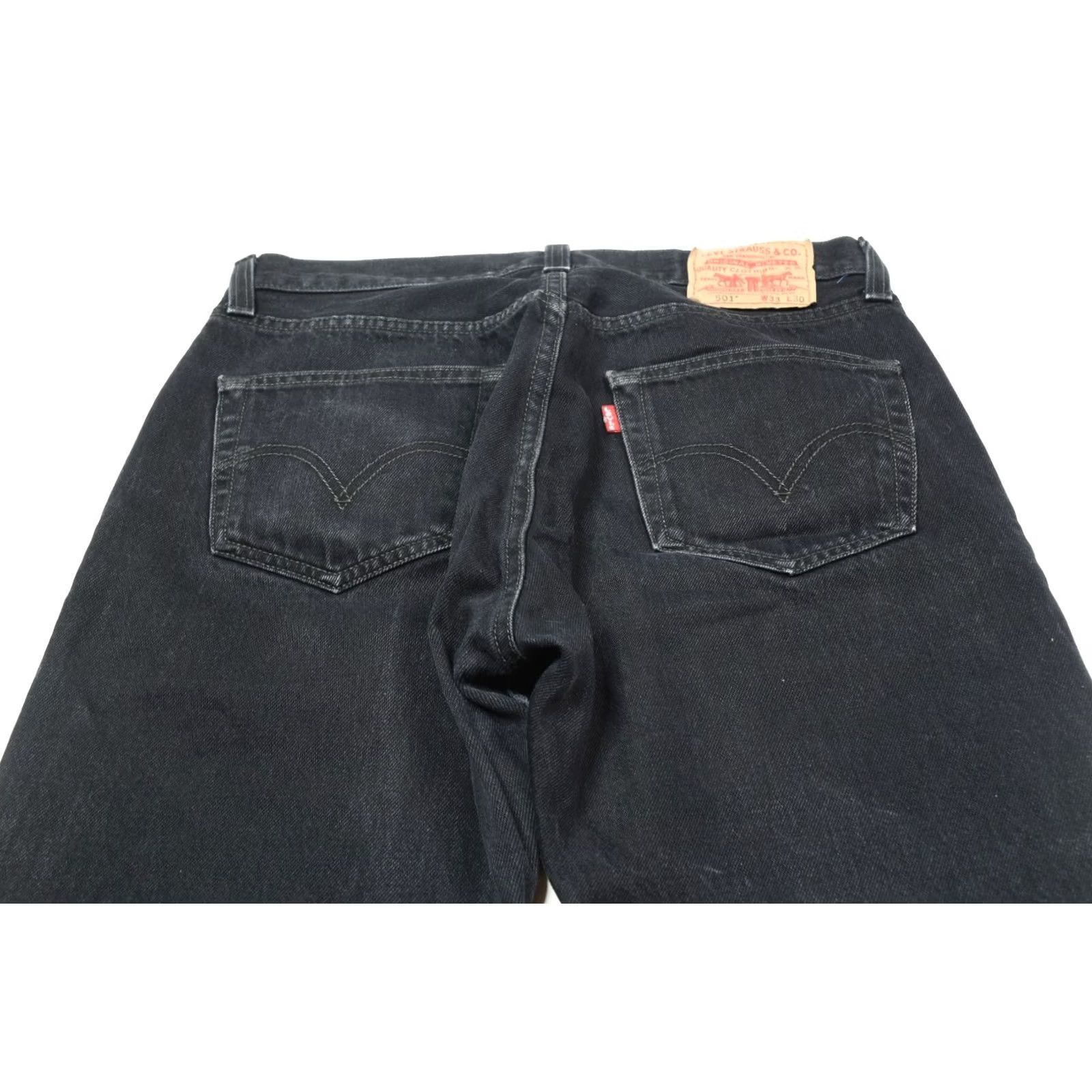 Levi's Levi's 501 Jeans Mens 33x30 Black Original Straight Fit Button-Fly Denim Jeans Size US 33 - 6 Thumbnail