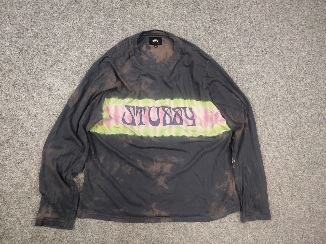 Stussy Styssy Tie Dye Stripe Jersey Long sleeve Shirt Vintage Y2K Size US S / EU 44-46 / 1 - 9 Thumbnail