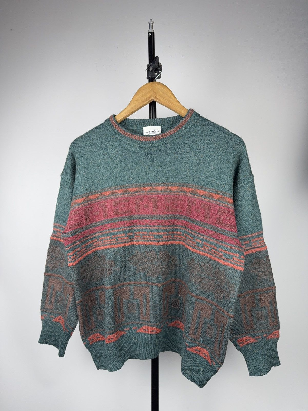 Japanese Brand ⚡️Vintage Retro Japanese Art of M Abstract Knit Sweater 90s Size US S / EU 44-46 / 1 - 1 Thumbnail