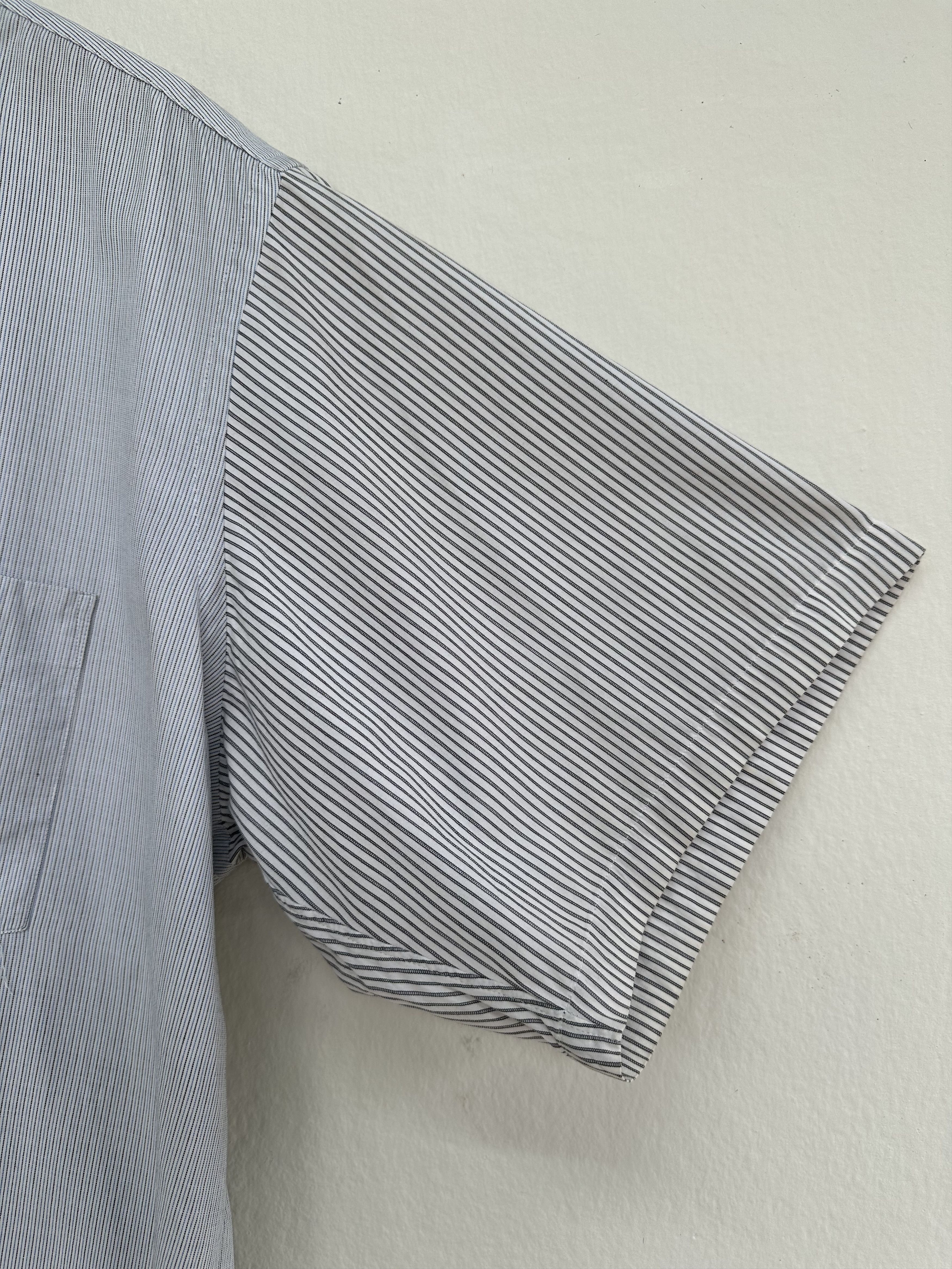 Comme des Garcons Homme Vintage 80s CDG Homme 2 Tone Stripe Shirt Button Up Size US M / EU 48-50 / 2 - 7 Thumbnail