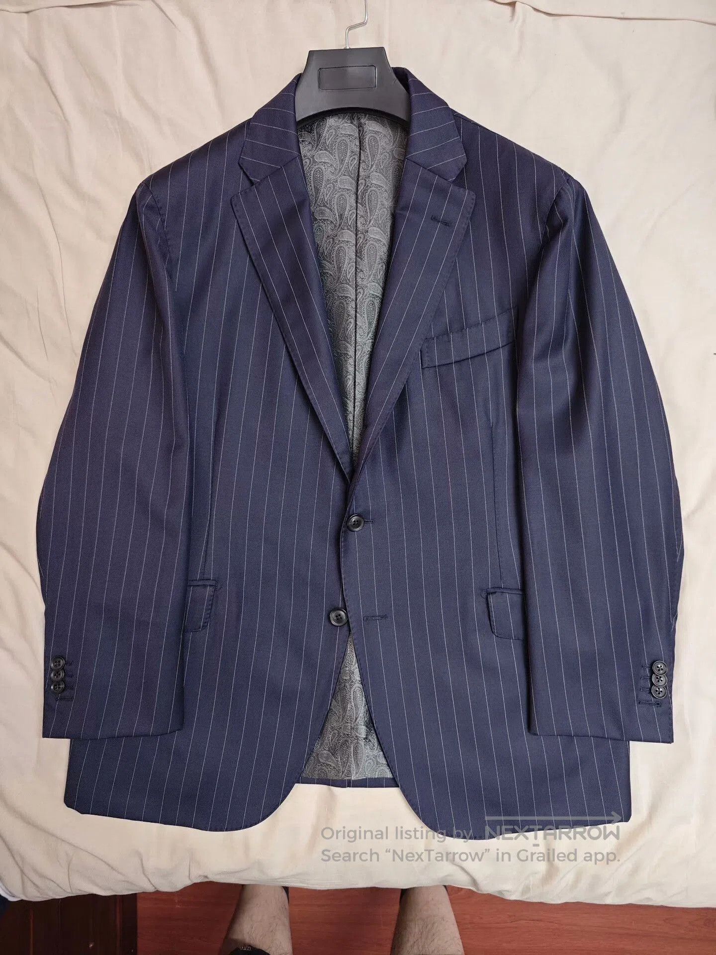 Japanese Brand Dormeuil Wool-Linen Custom Jacket. Size US L / EU 52-54 / 3 - 5 Thumbnail