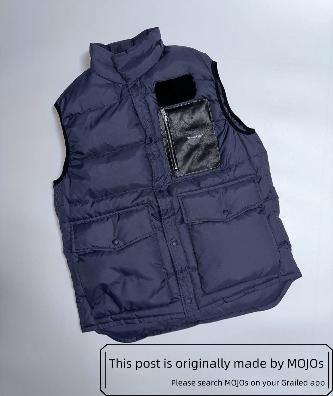 Undercover Sz 2 Undercover Instant Calm Leather Patch Puffer Vest Size US M / EU 48-50 / 2 - 1 Thumbnail