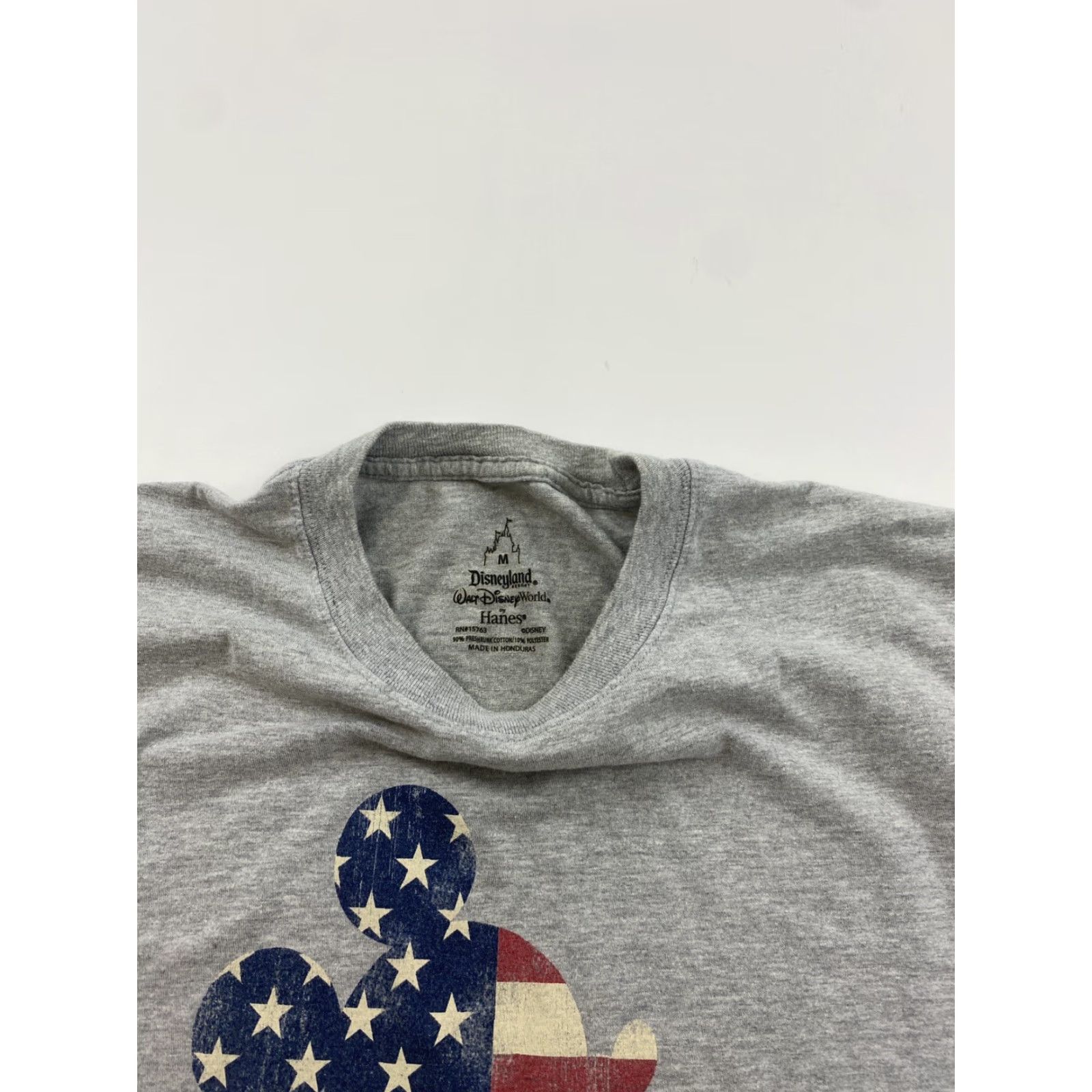 Disney Disneyland Mickey Mouse Shirt Men Medium Gray American Flag Size US M / EU 48-50 / 2 - 2 Thumbnail