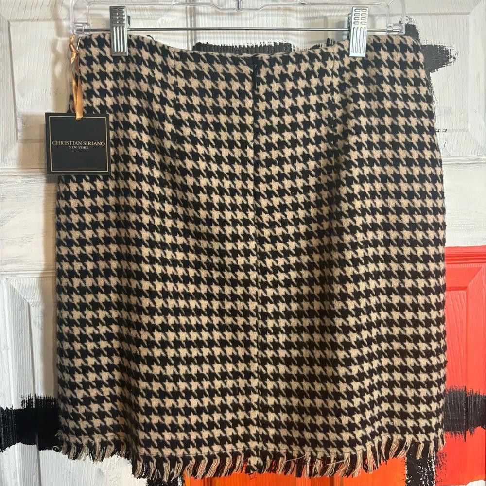 Designer Christian Soriano small houndstooth skirt Size 28" / US 6 / IT 42 - 1 Thumbnail