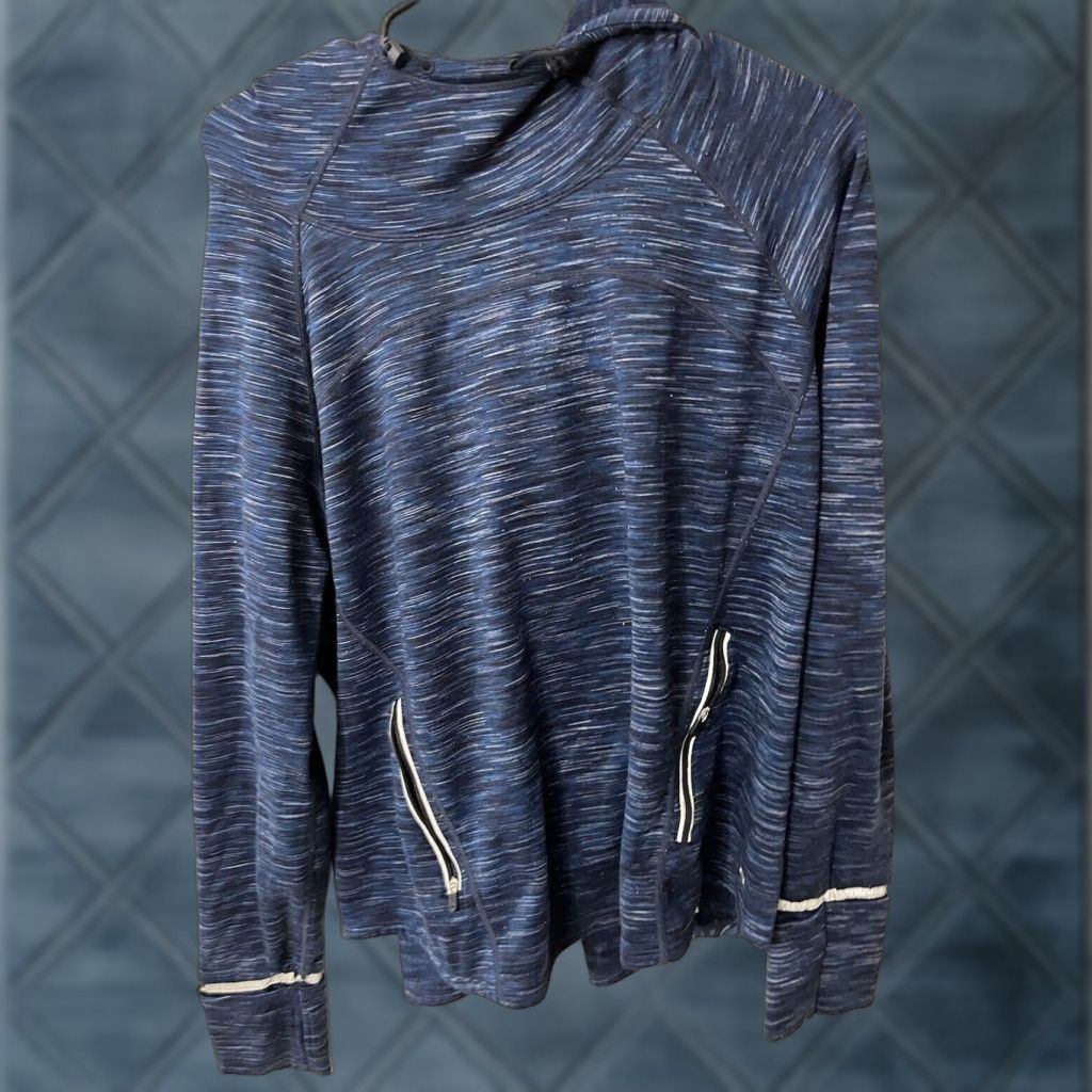 Gap GapFit Womens Pullover Hoodie Blue Thumb Holes Hand Warmers Activewear Size XL Size XL / US 12-14 / IT 48-50 - 1 Thumbnail