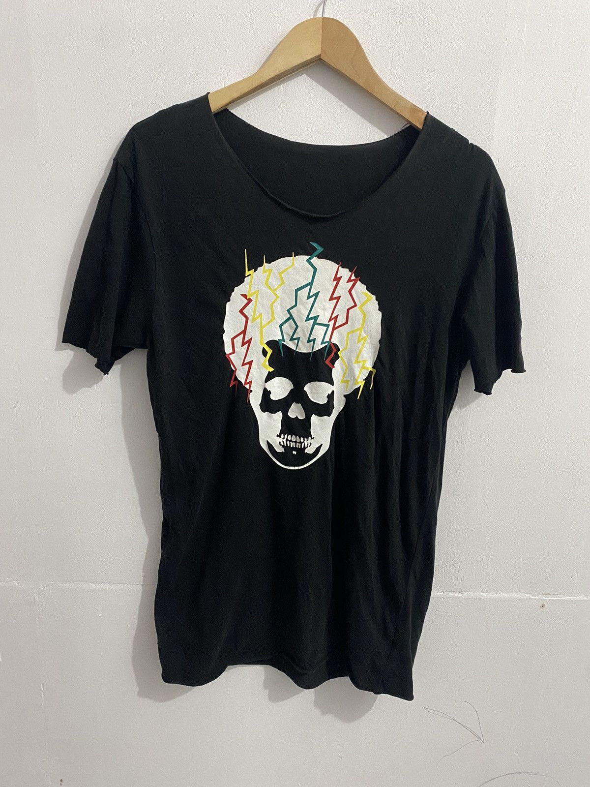 Lucien Pellat-Finet Paperthin Sunfaded Skull Tee Size US M / EU 48-50 / 2 - 1 Thumbnail