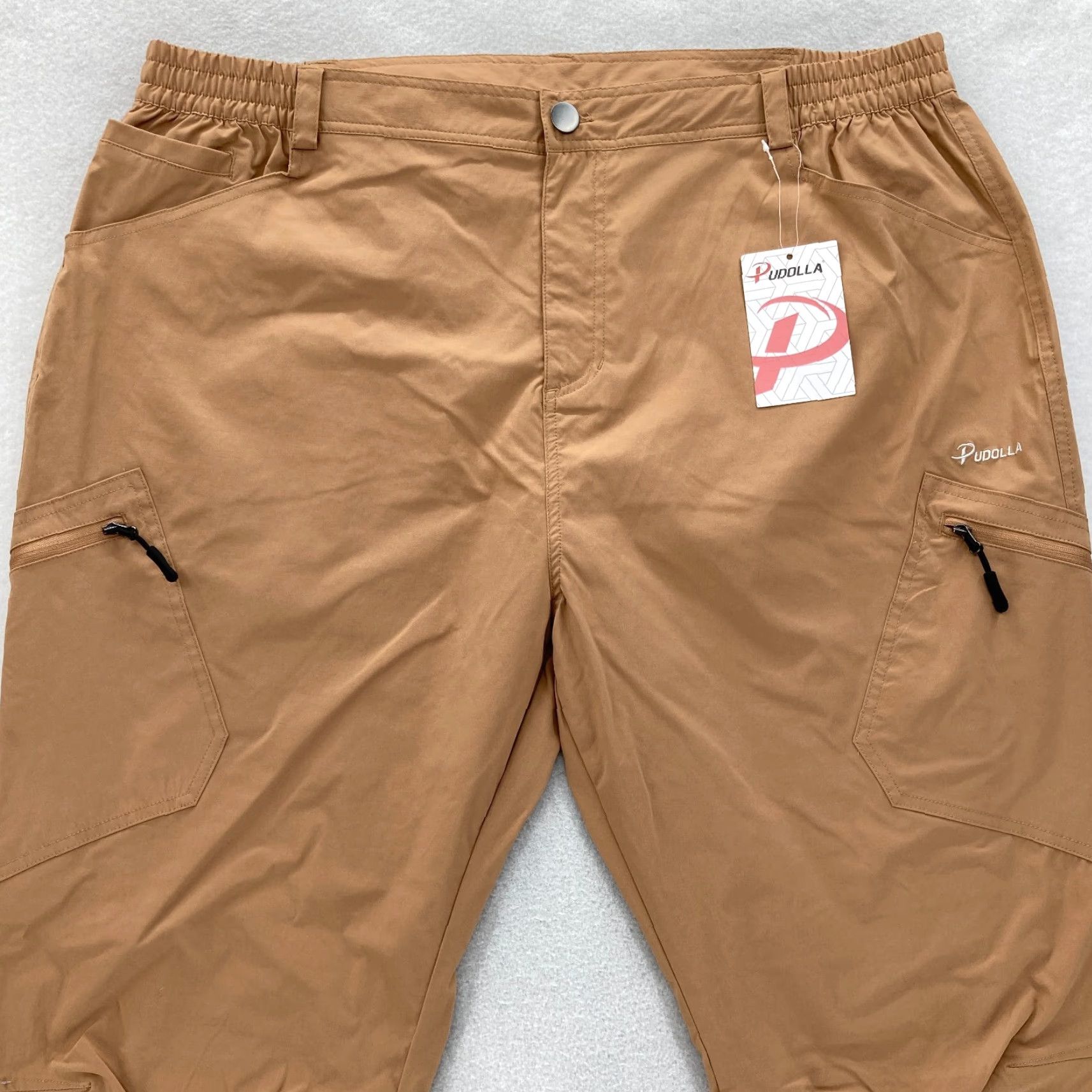 Vintage Pudolla Mens 3XL Brown Nylon Stretch Cargo Hiking Pants Outdoors NWT Size US 39 - 2 Thumbnail