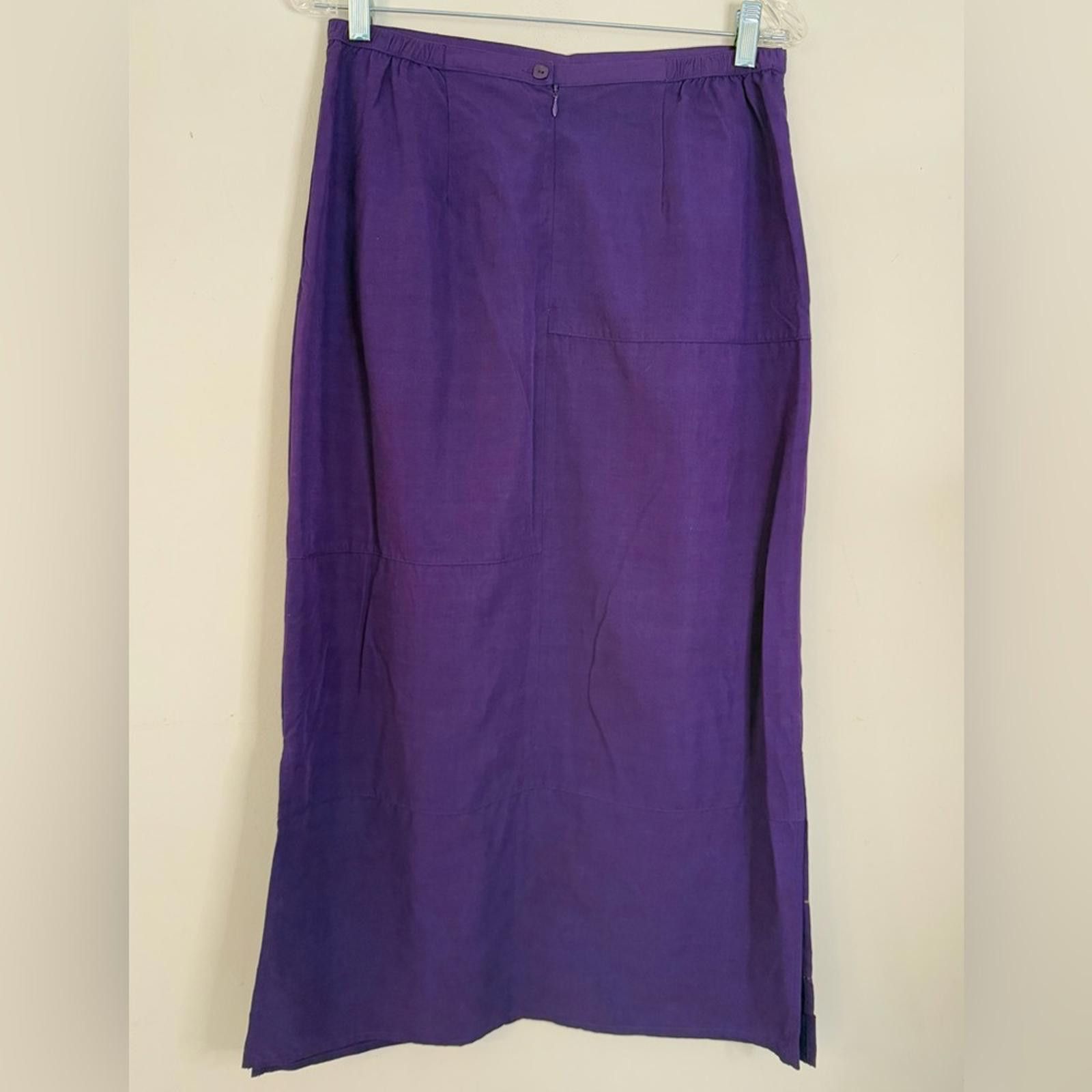 Other Koret vintage purple midi skirt embellishments SZ M Size 32" / US 10 / IT 46 - 2 Thumbnail