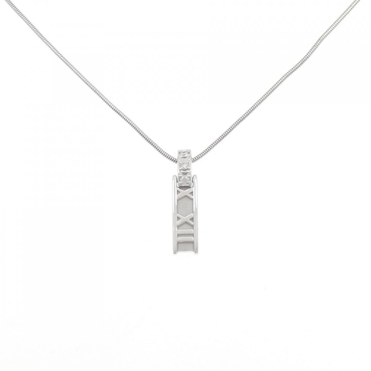 Tiffany & Co. Tiffany & Co. Tiffany Atlas Au750 White Gold Diamond Necklace Calfskin Necklace DUTY FREE for USA Size ONE SIZE - 1 Thumbnail