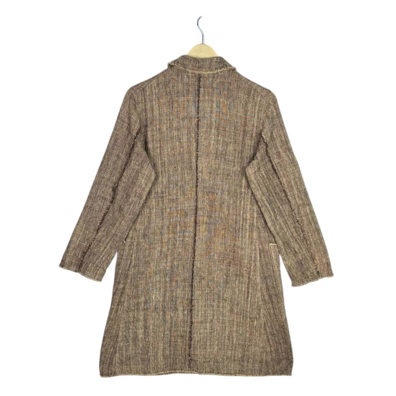 Japanese Brand Jurgen Lehl Brown Wool Tweed Coat Hand Woven Car Coat Jacket Size M / US 6-8 / IT 42-44 - 2 Thumbnail