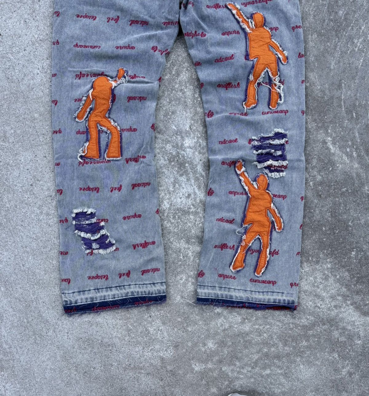 Vintage Vintage Y2K avantgarde streetwear affliction track jeans Size US 34 / EU 50 - 9 Thumbnail