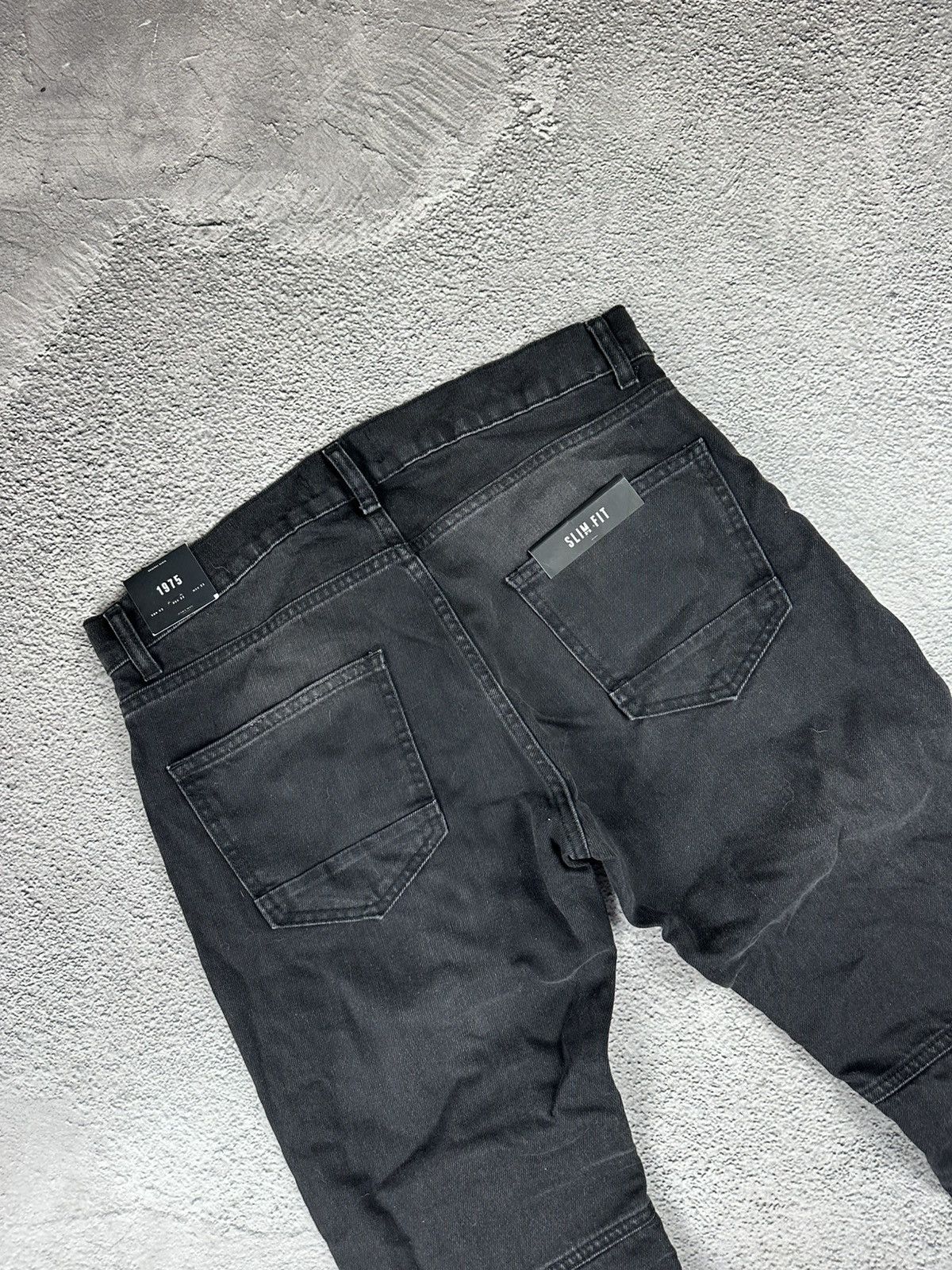 Japanese Brand Denim Slim Fit Jeans Balmain Style Hype Y2K Drill Style Size US 32 / EU 48 - 7 Thumbnail