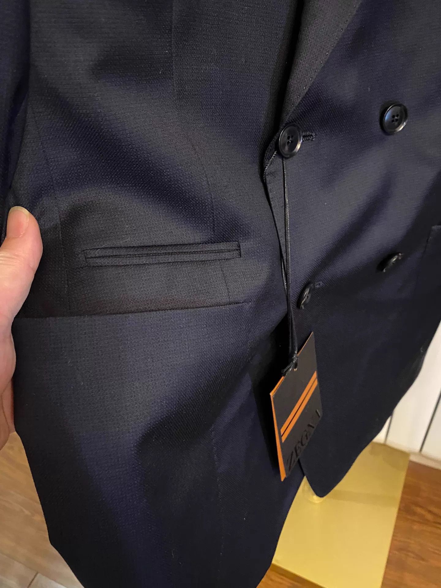 Ermenegildo Zegna ZEGNA New Logo DB 100% Wool Italian Blazer Size 50 Size 50R - 4 Thumbnail