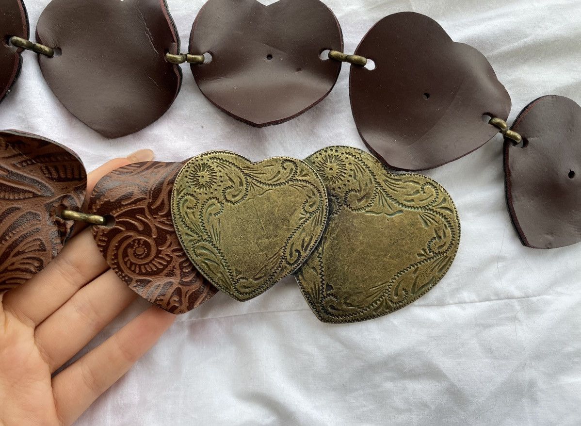 Vintage Vintage heart shaped leather belt Size ONE SIZE - 2 Thumbnail
